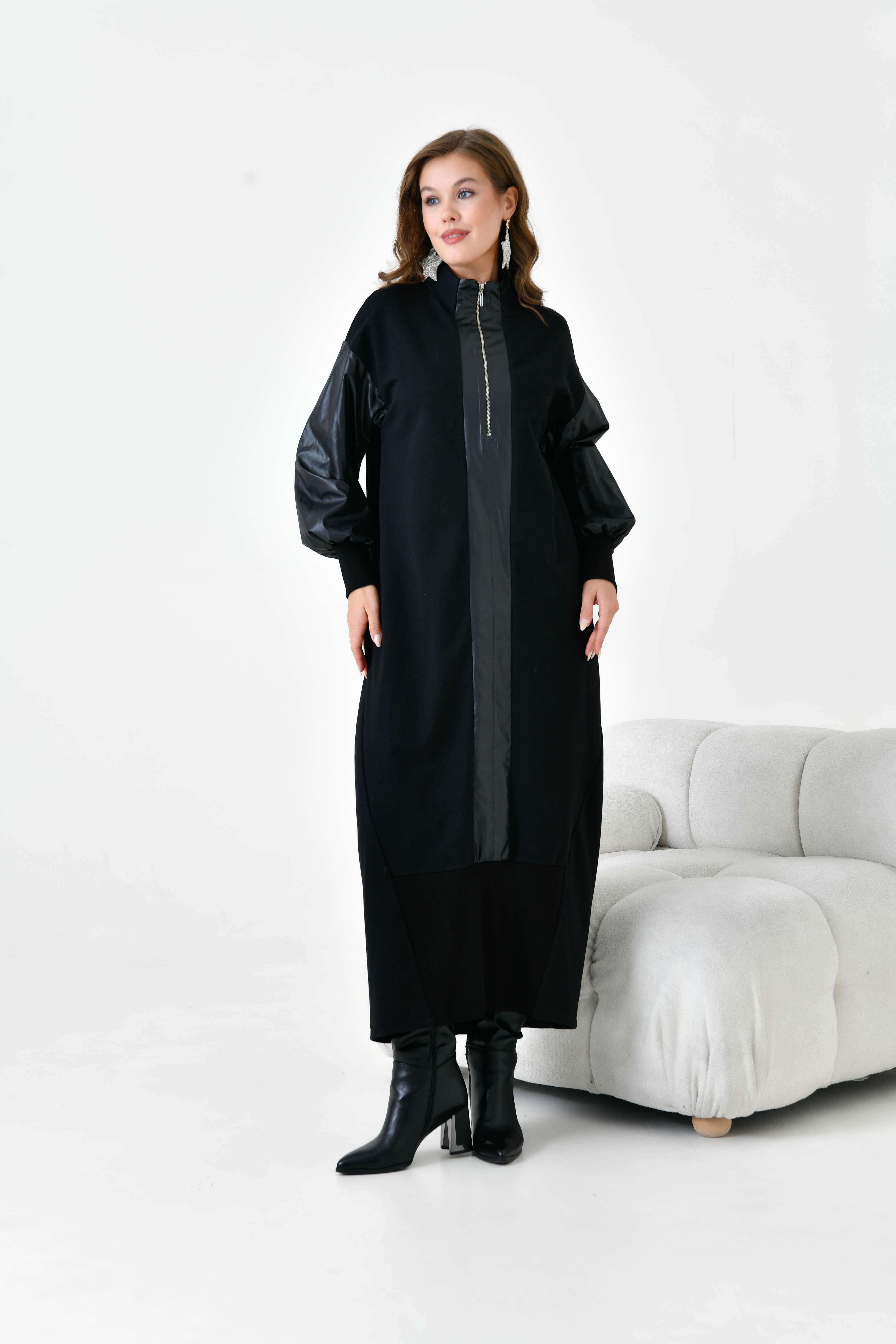 FTZ Women Kadın Rahat Kalıp İki İp Elbise  Siyah 30950