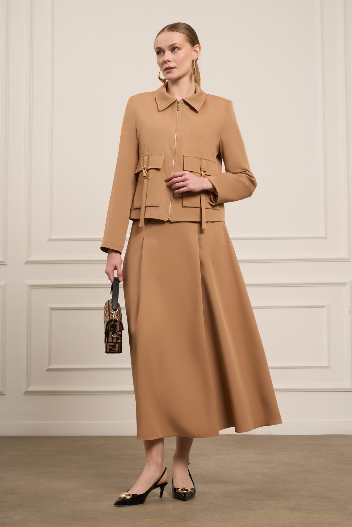 FTZ Women Kadın İkili Takım  Camel 31069