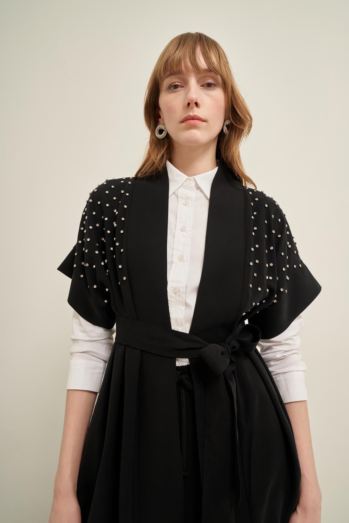 FTZ Women Kadın Taşlı Takım  Siyah 31032