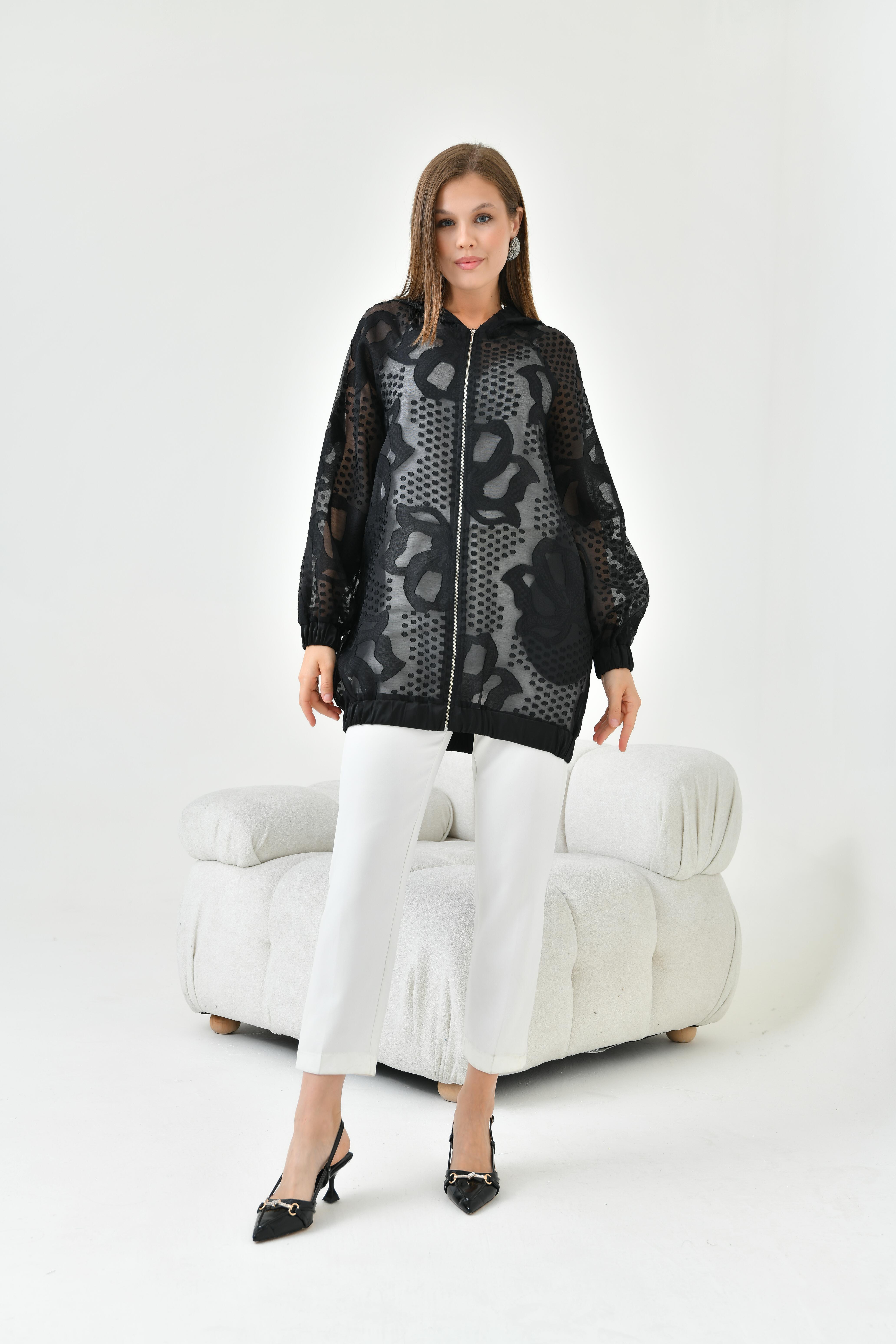 FTZ Women Kadın Kesme Jakar Cap  Siyah 30845