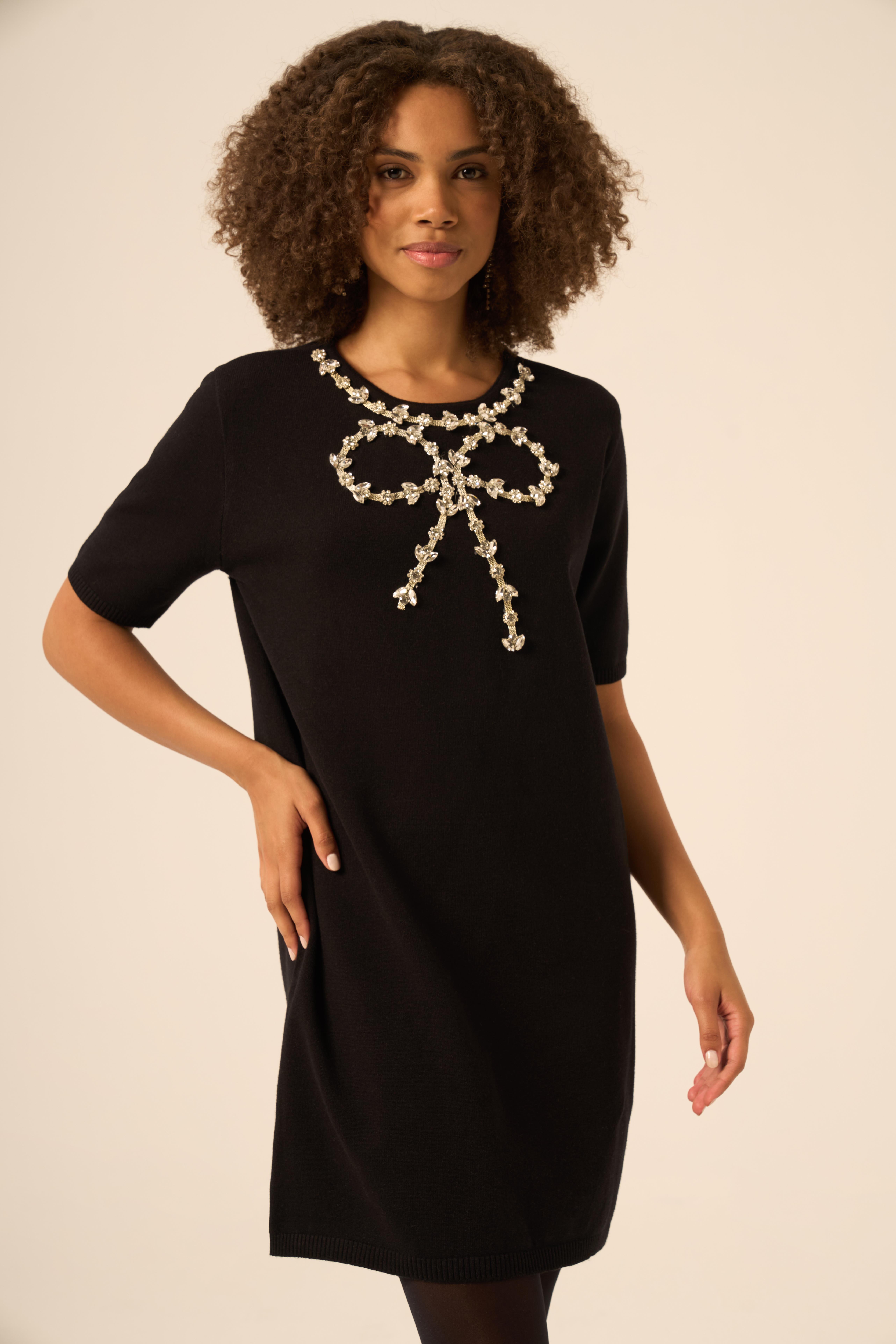 FTZ Women Kadın Taş Detaylı Tunik  Siyah 20839