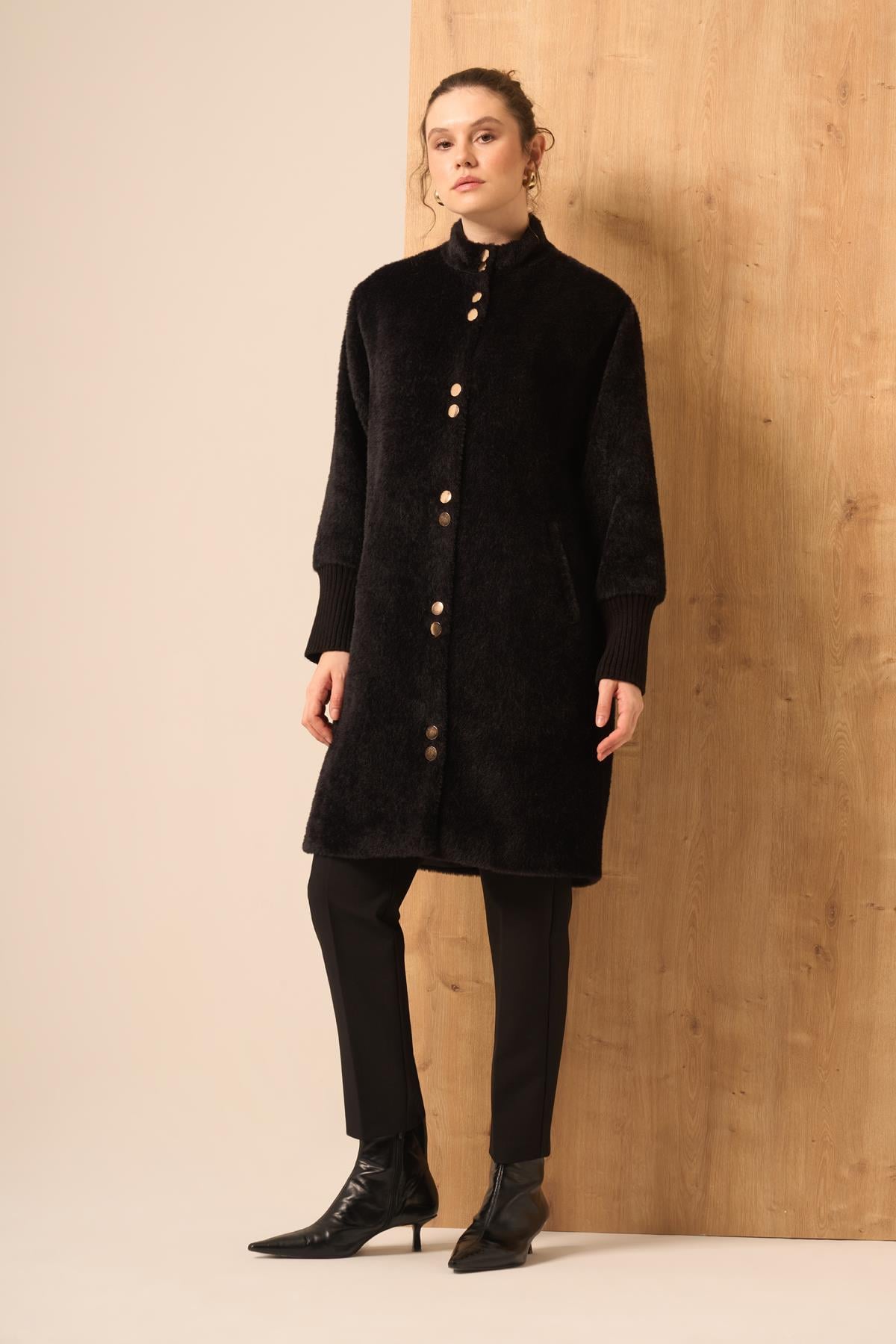 FTZ Women Kadın Angora Kaban  Siyah 31254