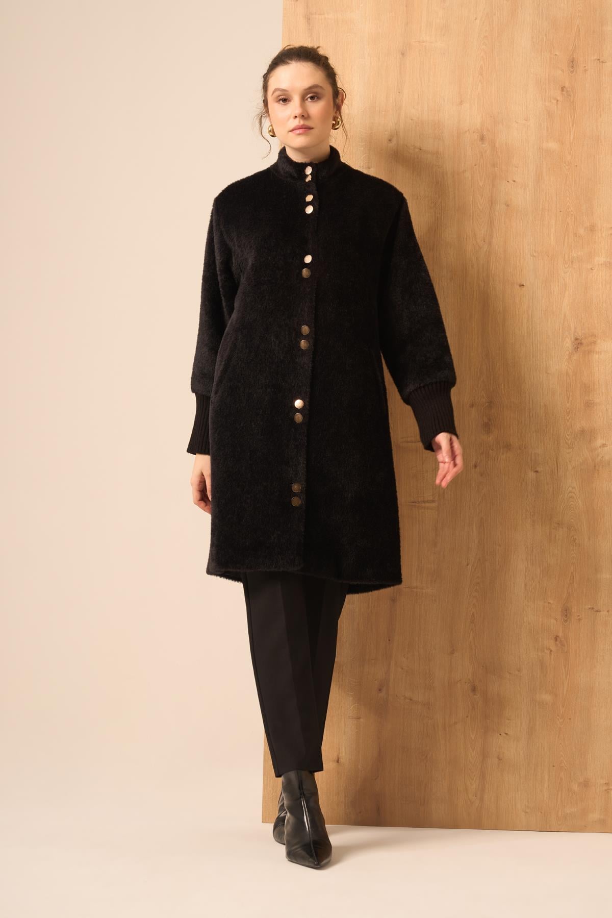 FTZ Women Kadın Angora Kaban  Siyah 31254
