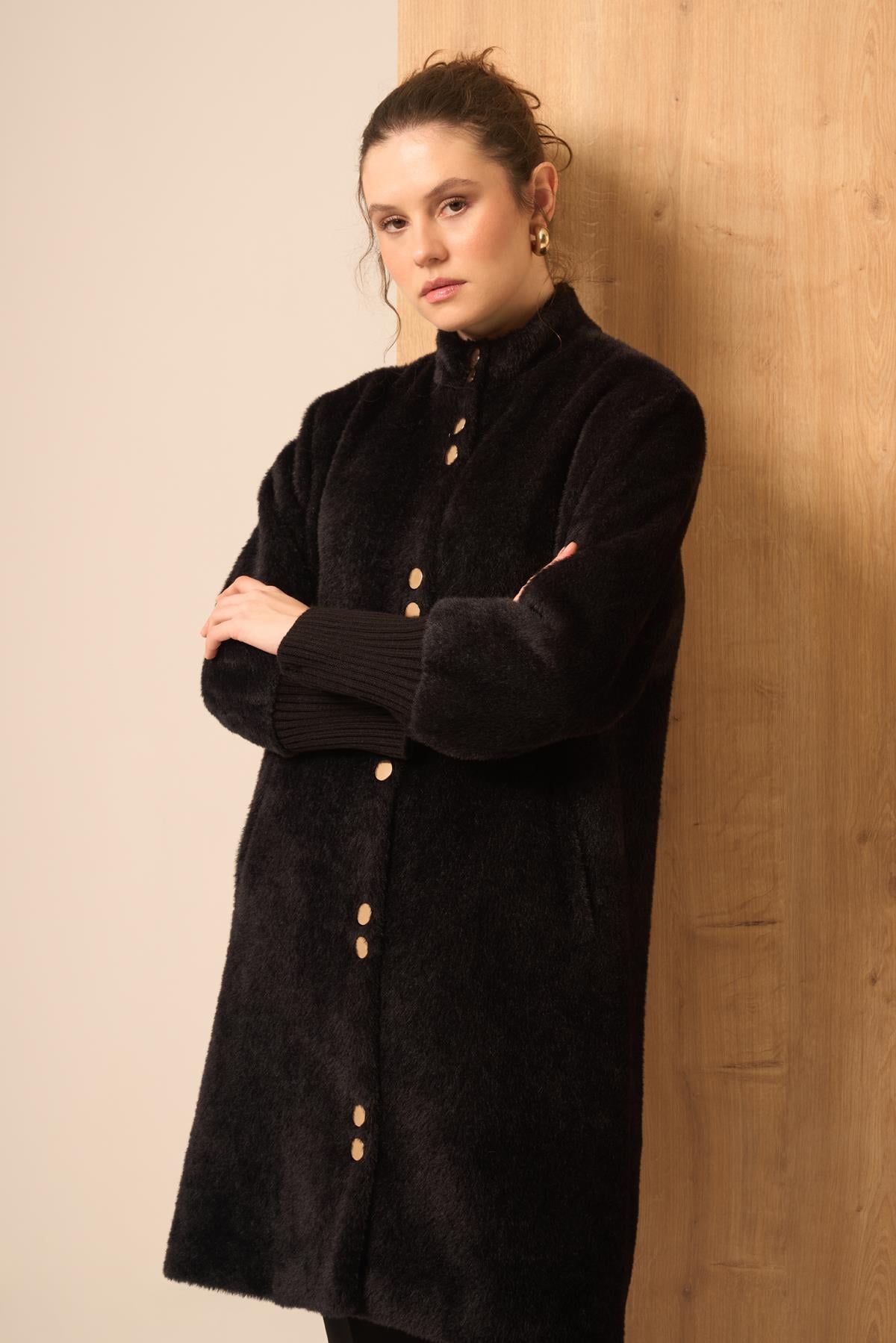FTZ Women Kadın Angora Kaban  Siyah 31254