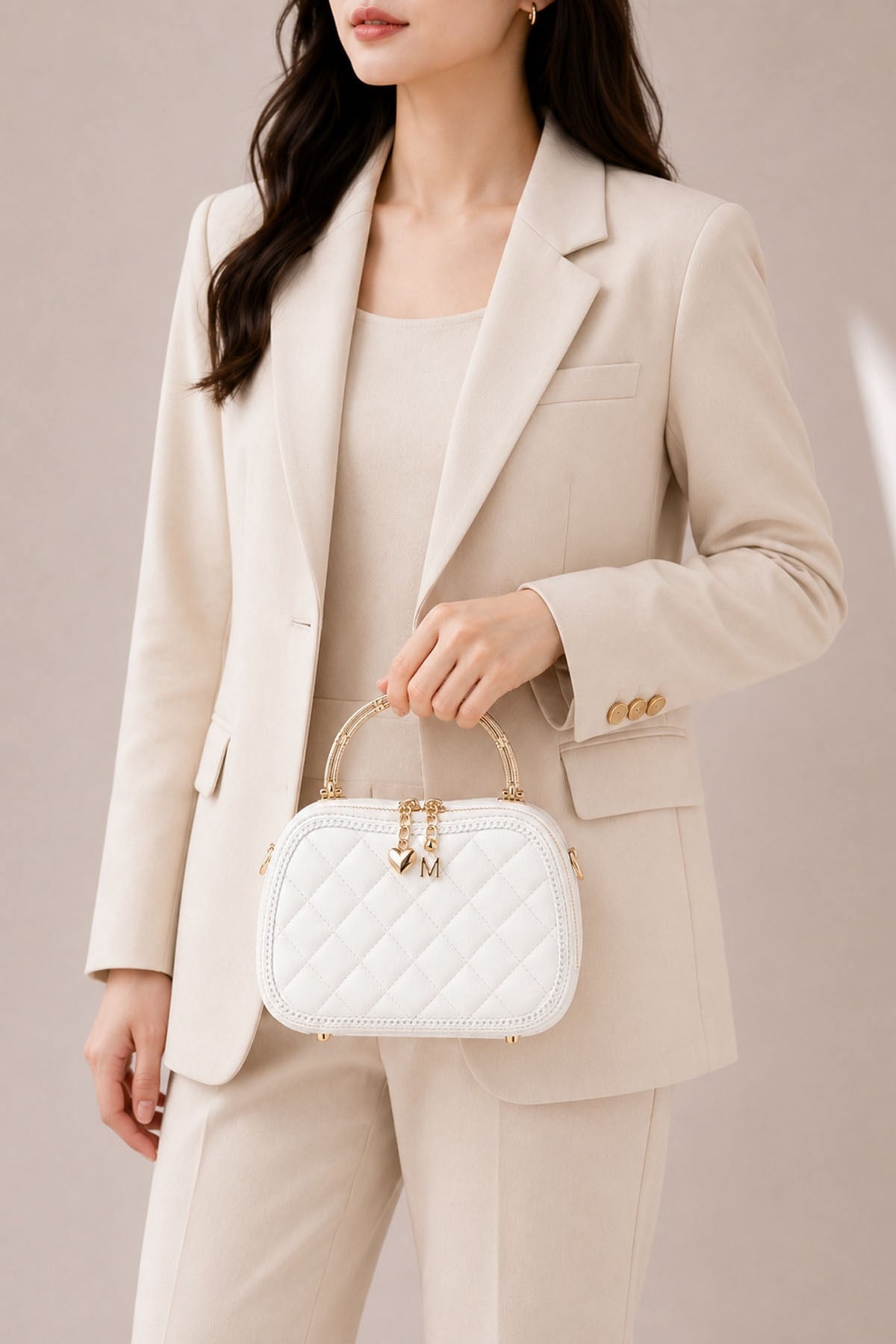 FTZ Women Kadın Çapraz Çanta  Ekru CNT012