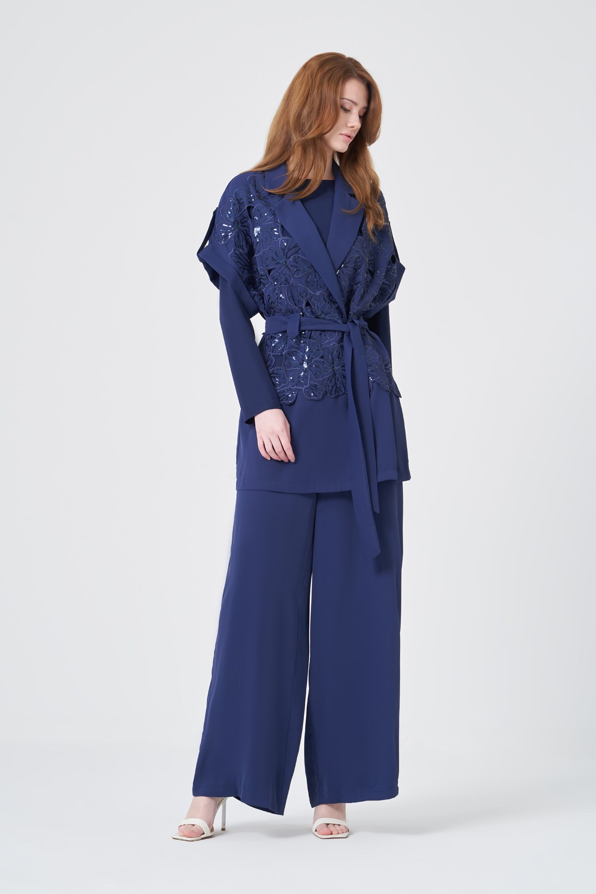 FTZ Women Kadın Dantel Takım  Lacivert 31349