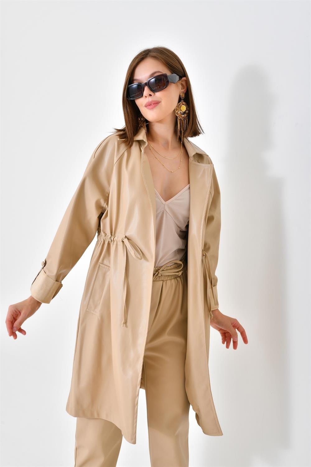 FTZ Women Kadın Deri Kap  Camel RBN4027