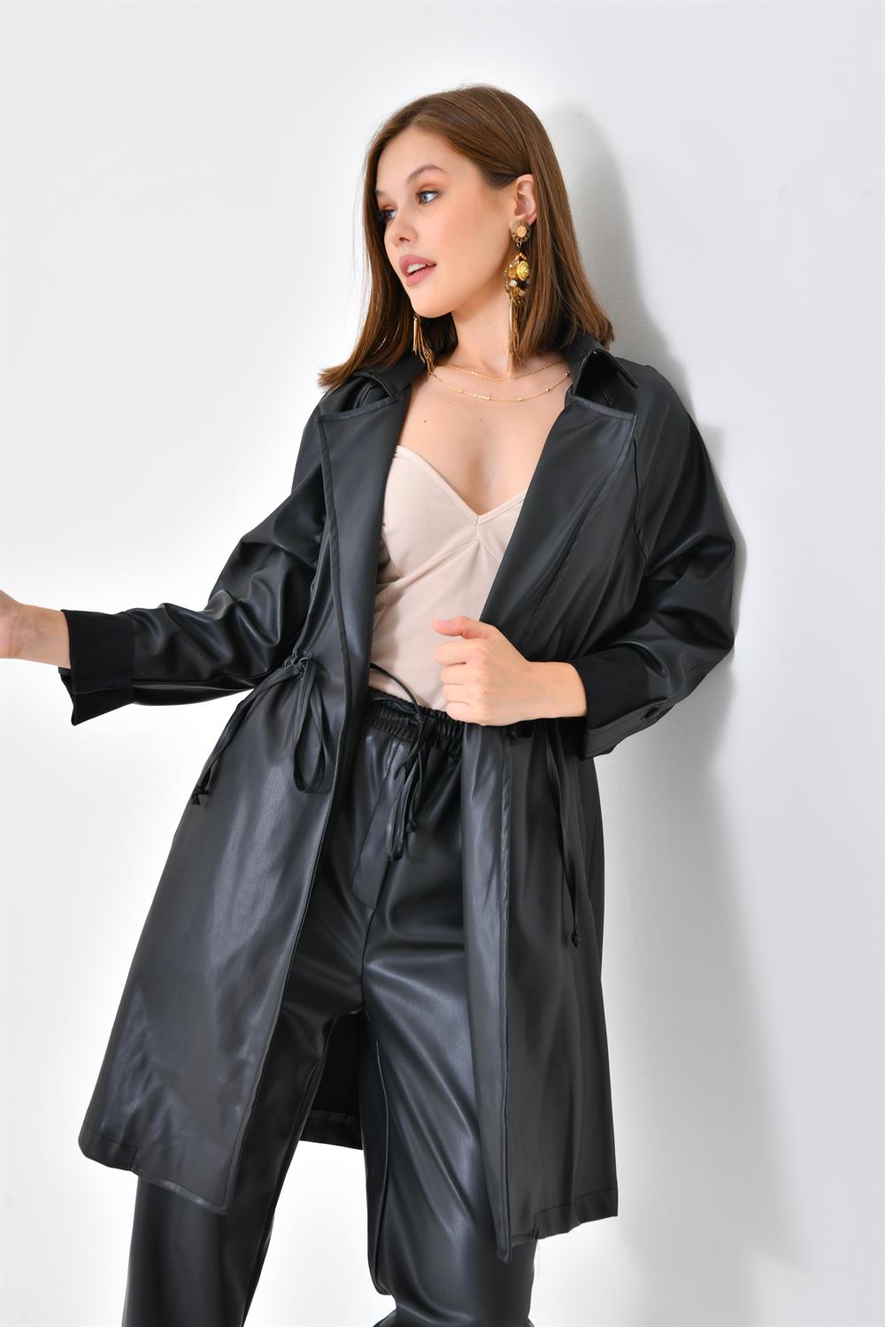 FTZ Women Kadın Deri Kap  Siyah RBN4027