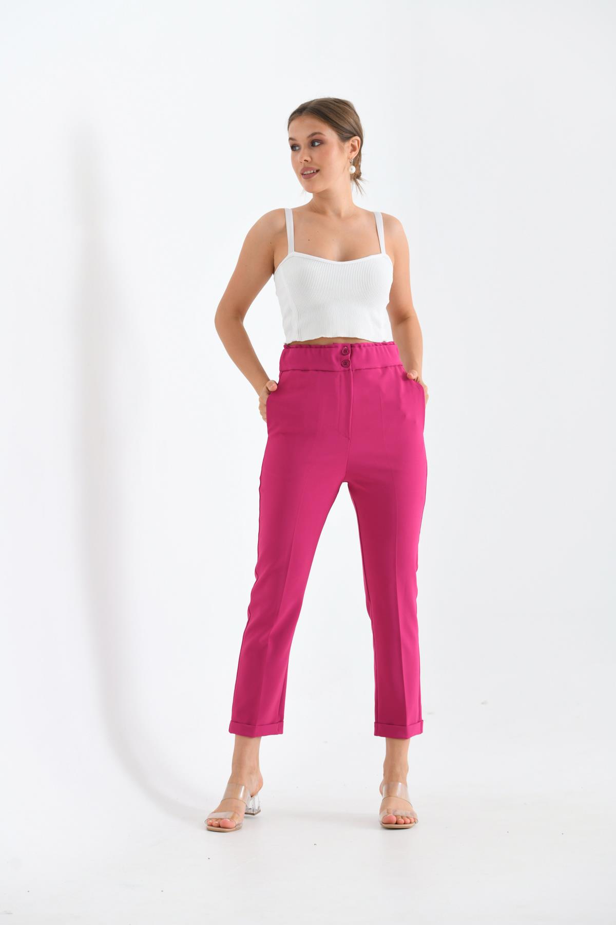 FTZ Women Kadın Douable Crep  Fuşya 30170