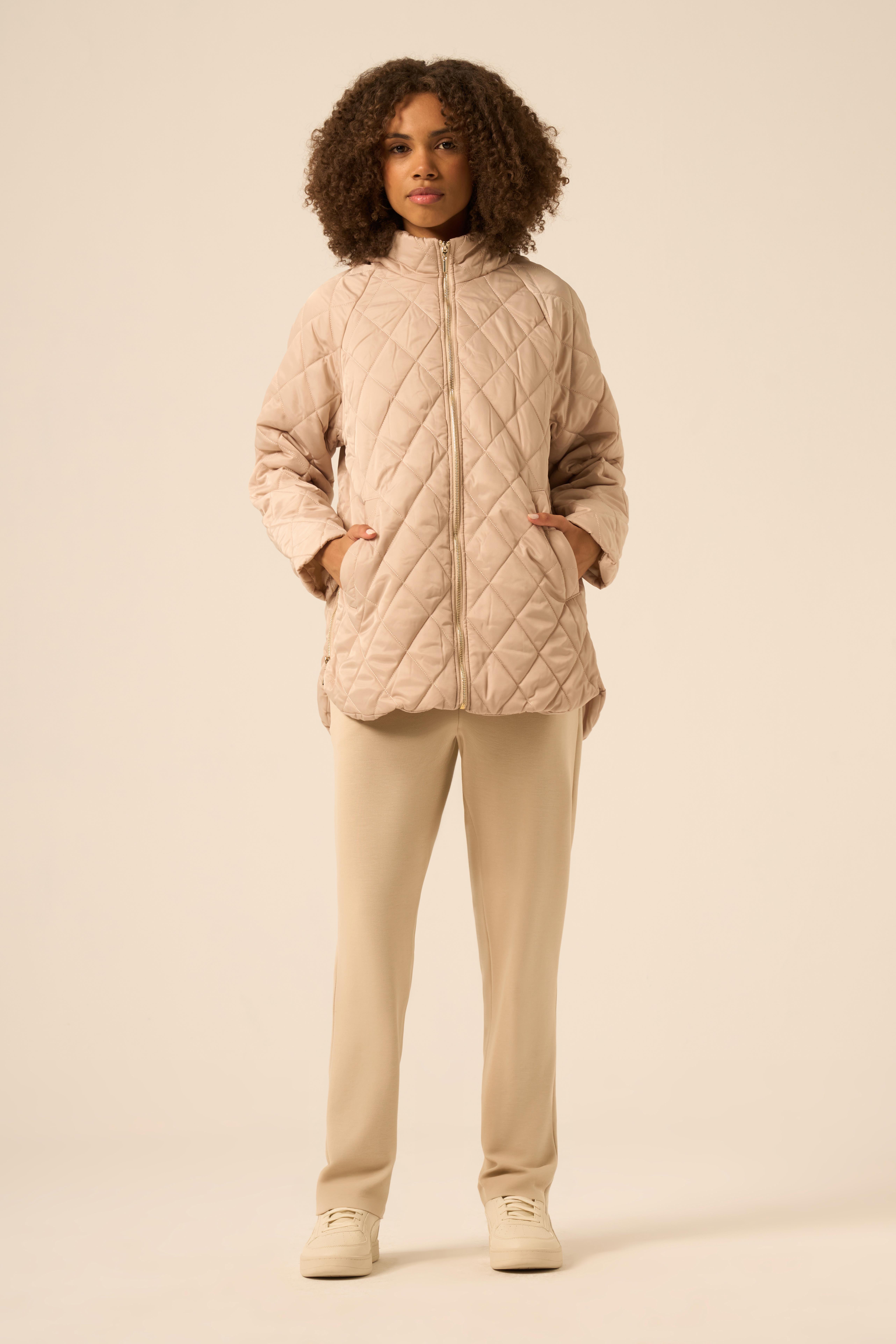 FTZ Women Kadın Kapitone Kaban  Beige 30966