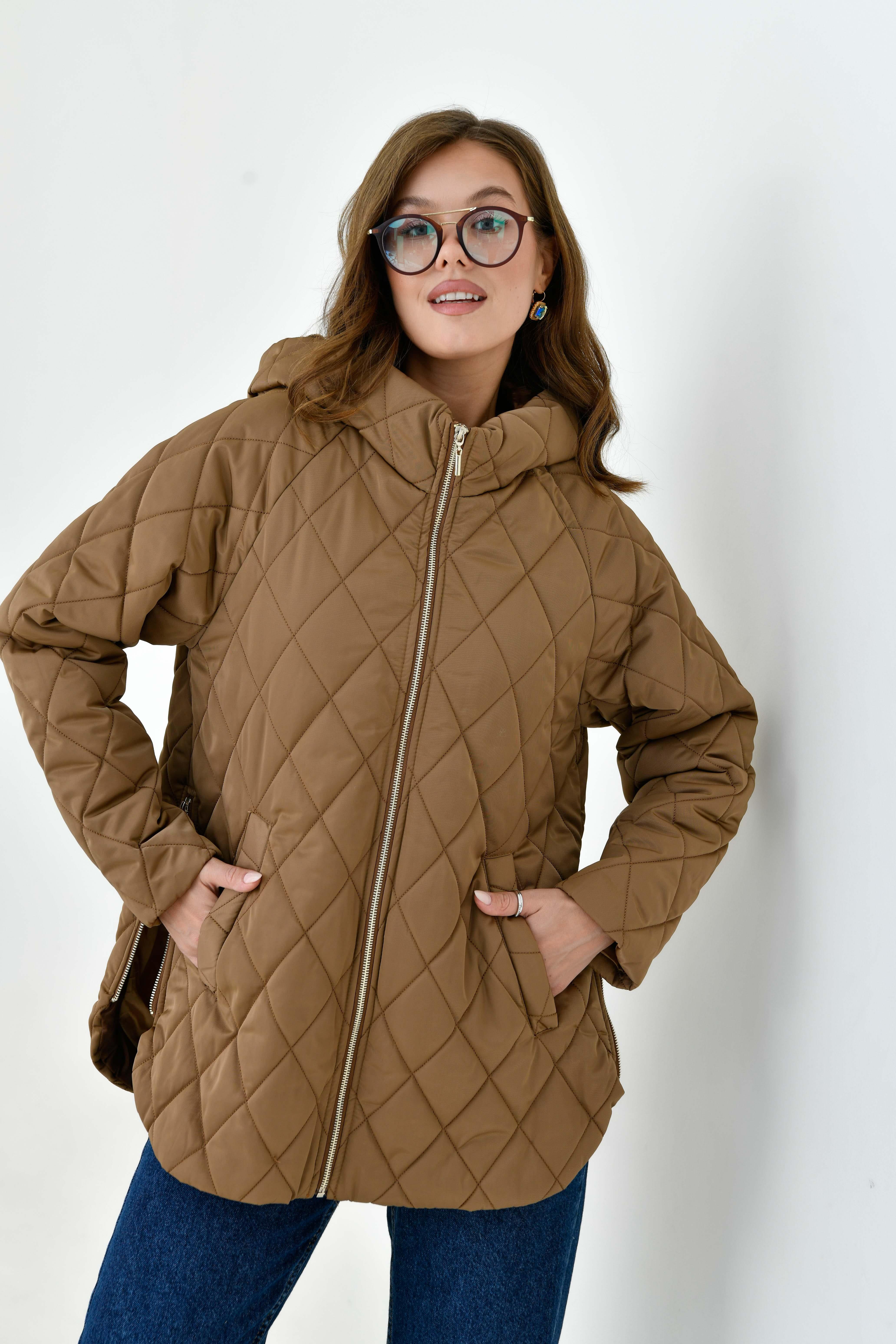 FTZ Women Kadın Kapitone Kaban  Kahve 30966