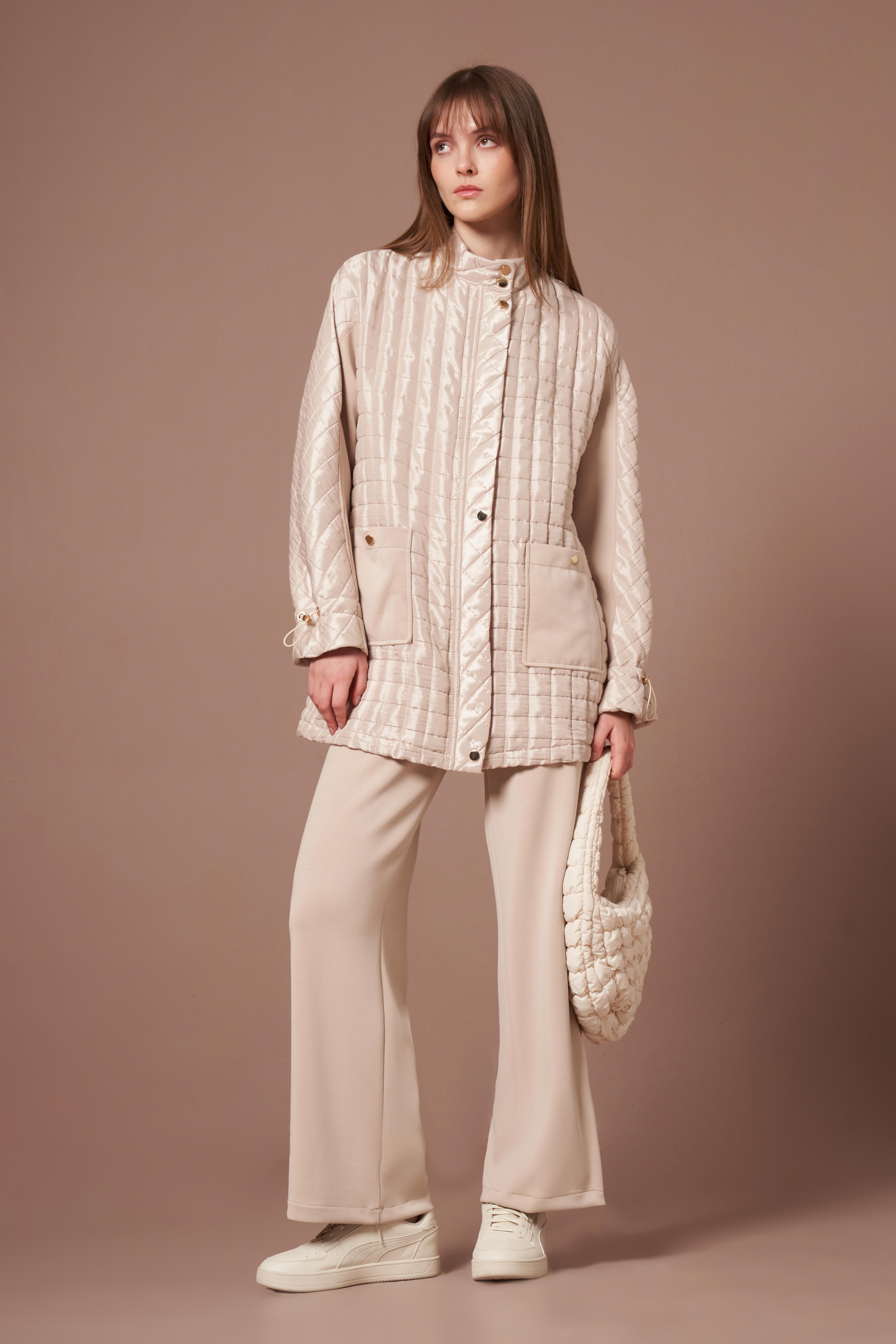 FTZ Women Kadın Kapitone Takım  Beige 31289