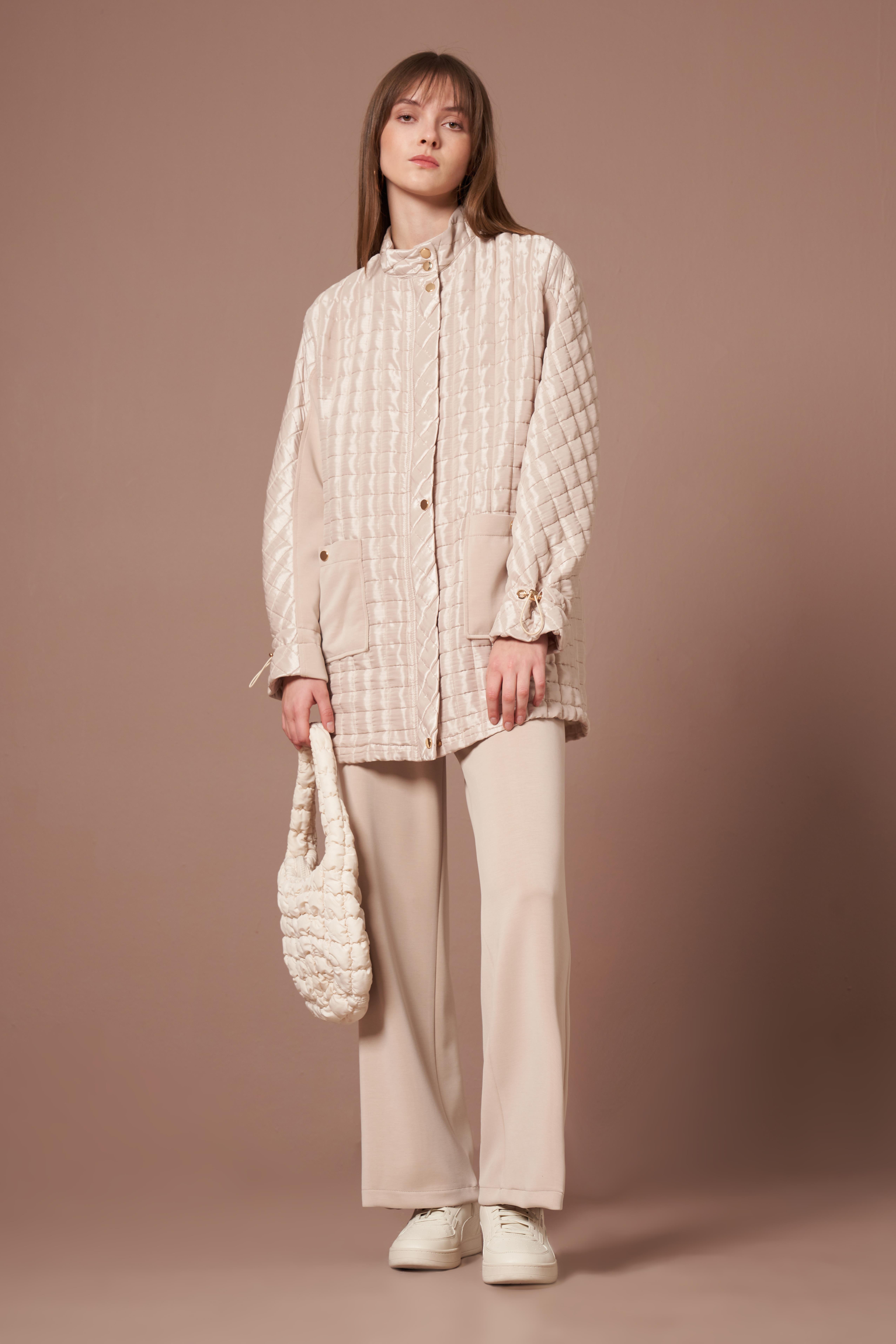 FTZ Women Kadın Kapitone Takım  Beige 31289