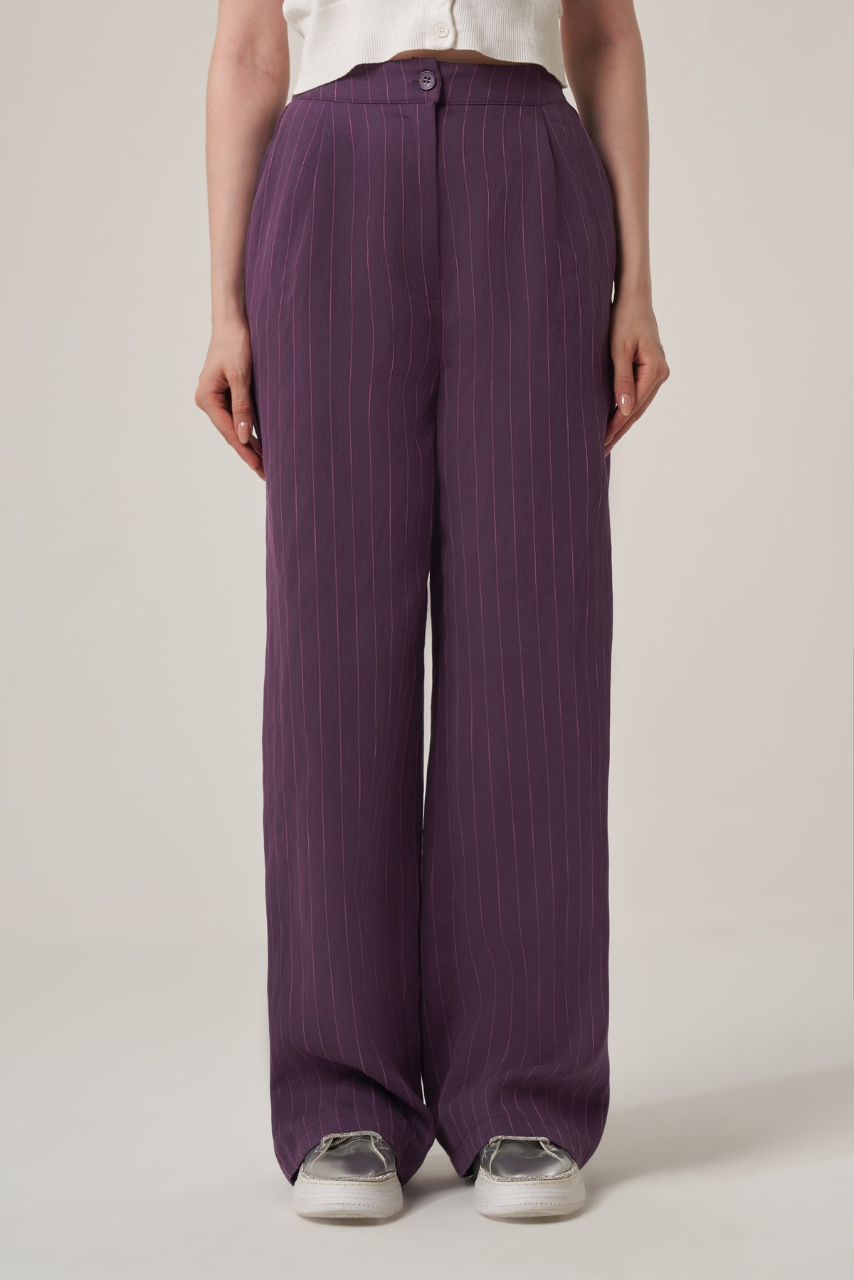 FTZ Women Kadın Lotus Tensel Pantolon  Mürdüm 31419