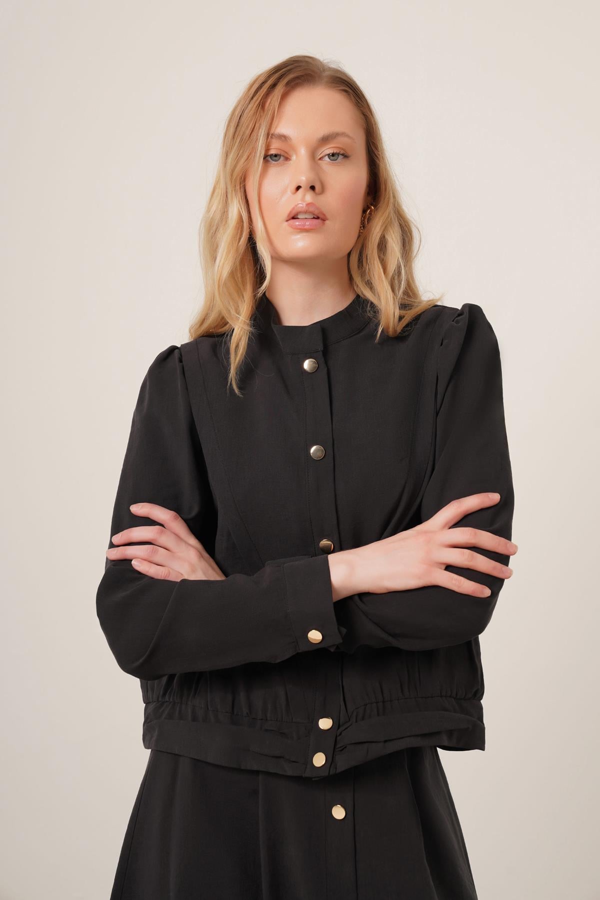 FTZ Women Kadın Modal Etekli Takım  Siyah 31174