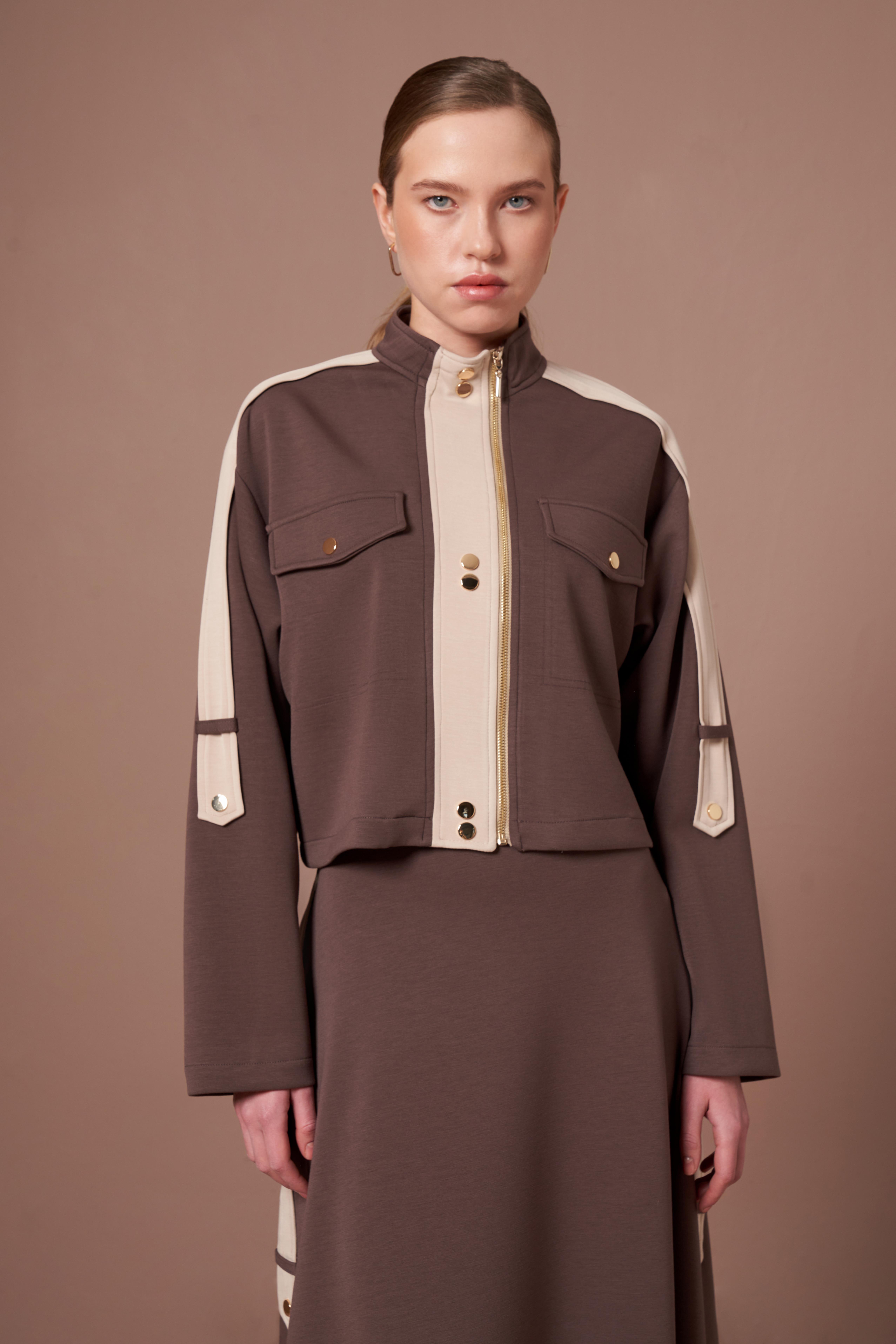 FTZ Women Kadın Modal Etekli Takım  Kahve 31290