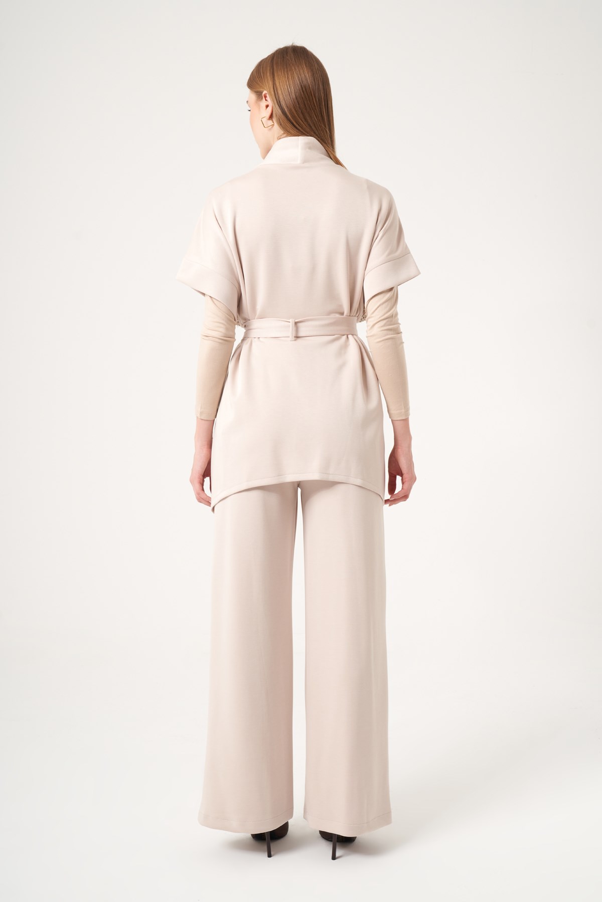 FTZ Women Kadın Modal Payet Detaylı Takım  Beige 31516