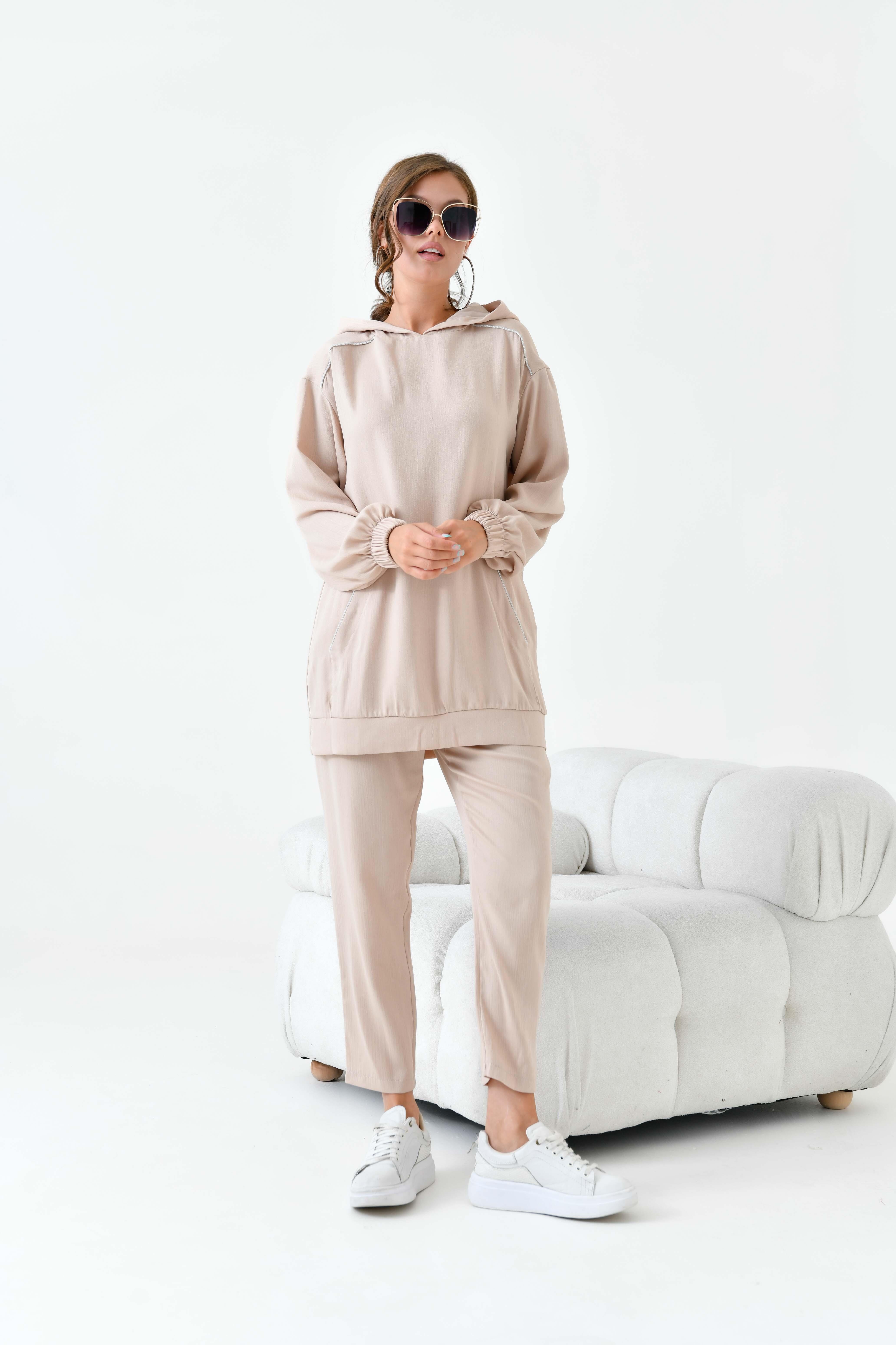 FTZ Women Kadın Modal Takım  Beige 30878
