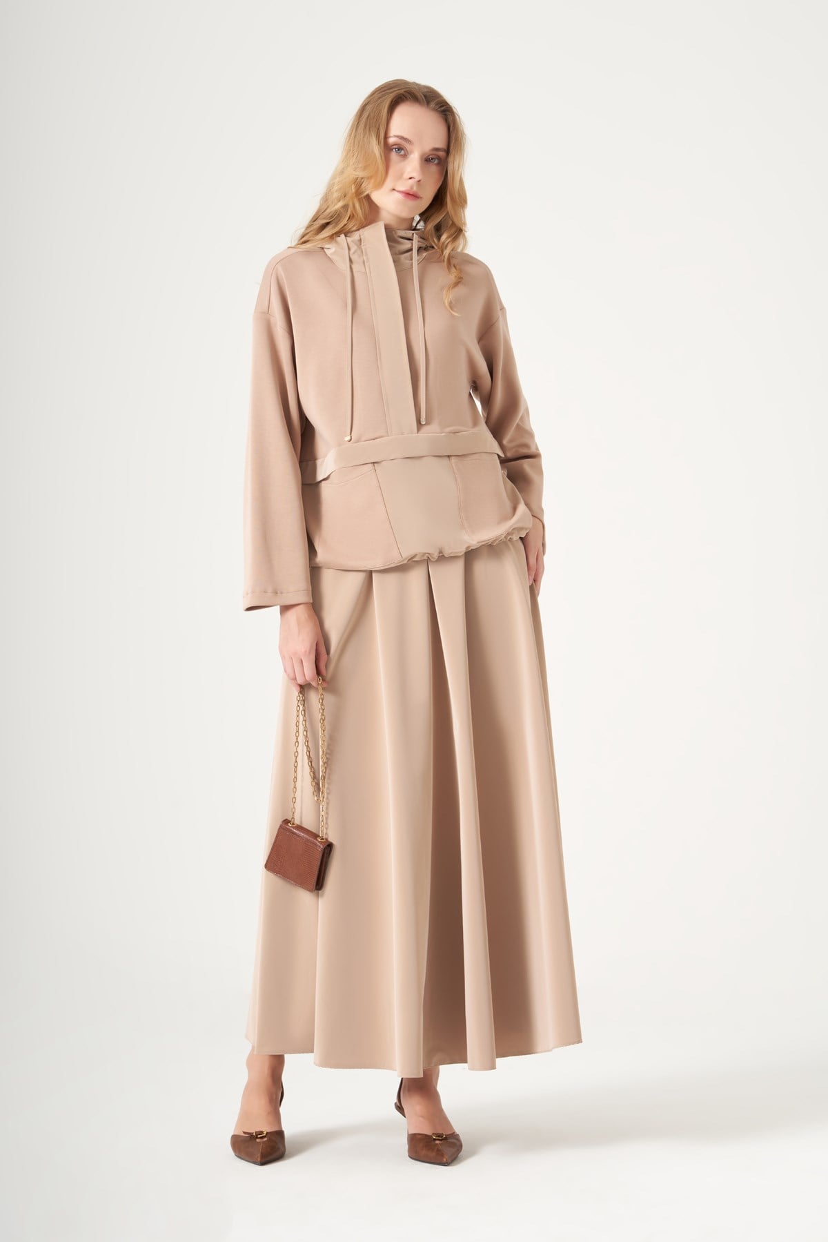 FTZ Women Kadın Nova Peç Etekli Takım  Camel 31532