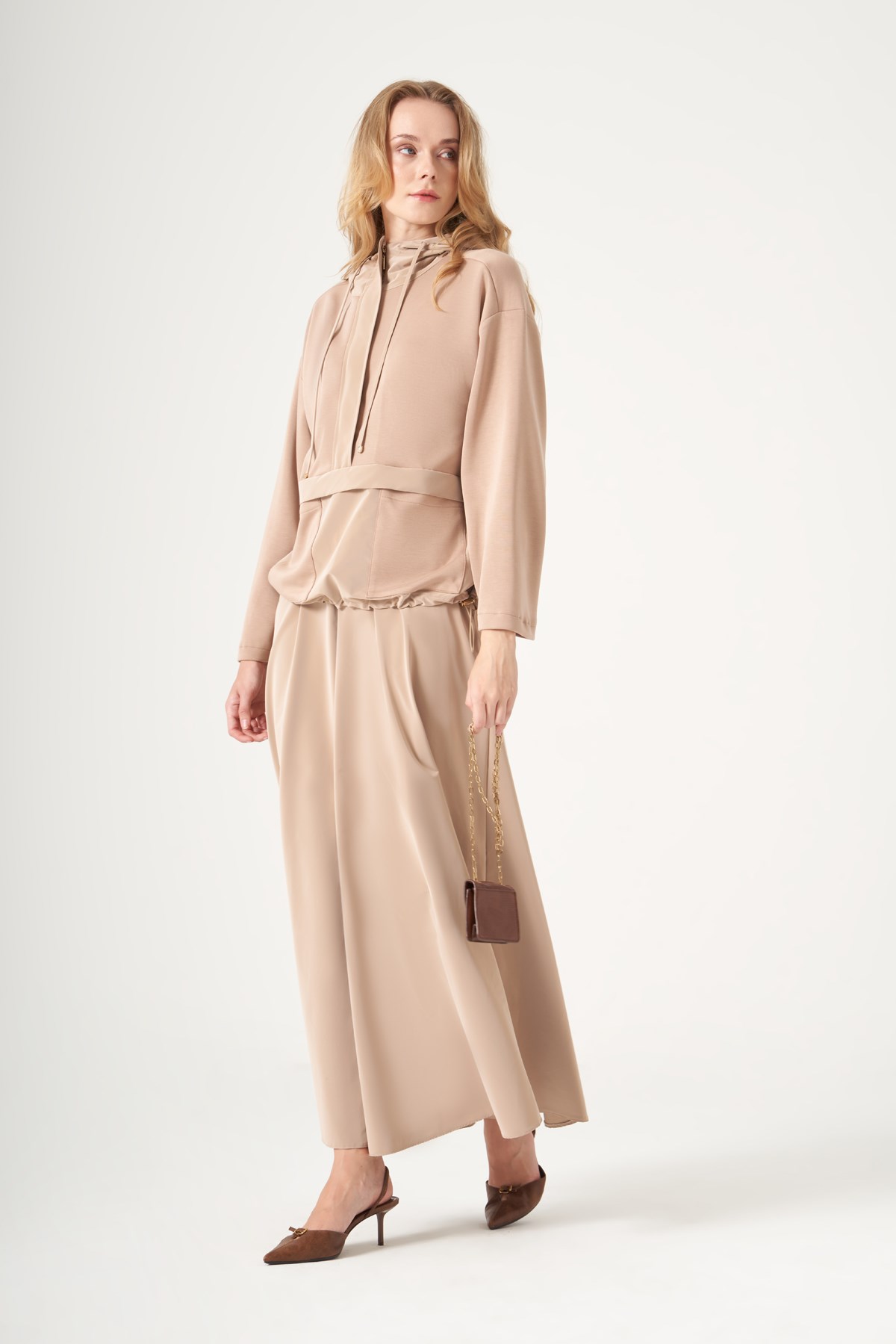 FTZ Women Kadın Nova Peç Etekli Takım  Camel 31532