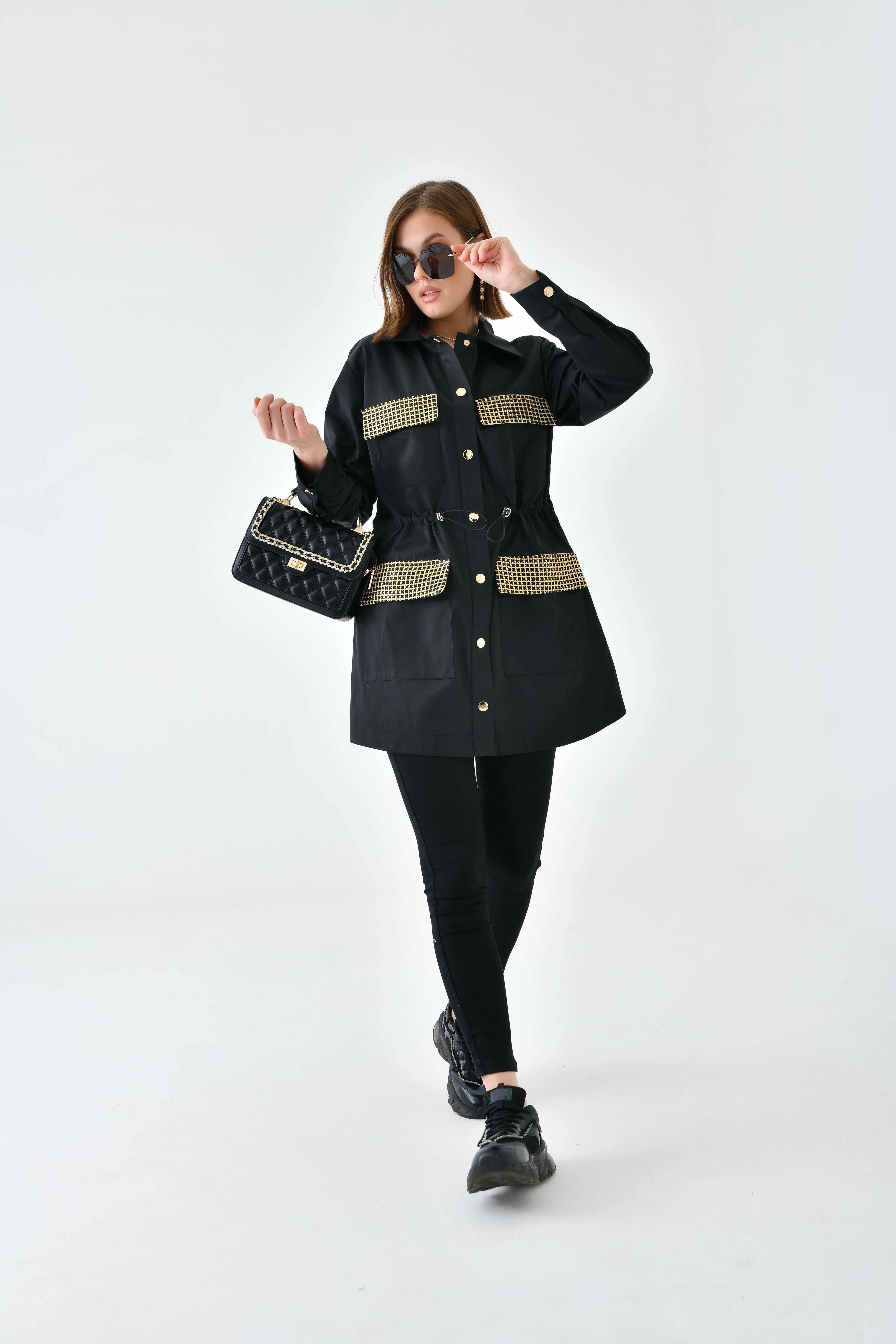 FTZ Women Kadın Paraşüt Kap  Siyah 30715