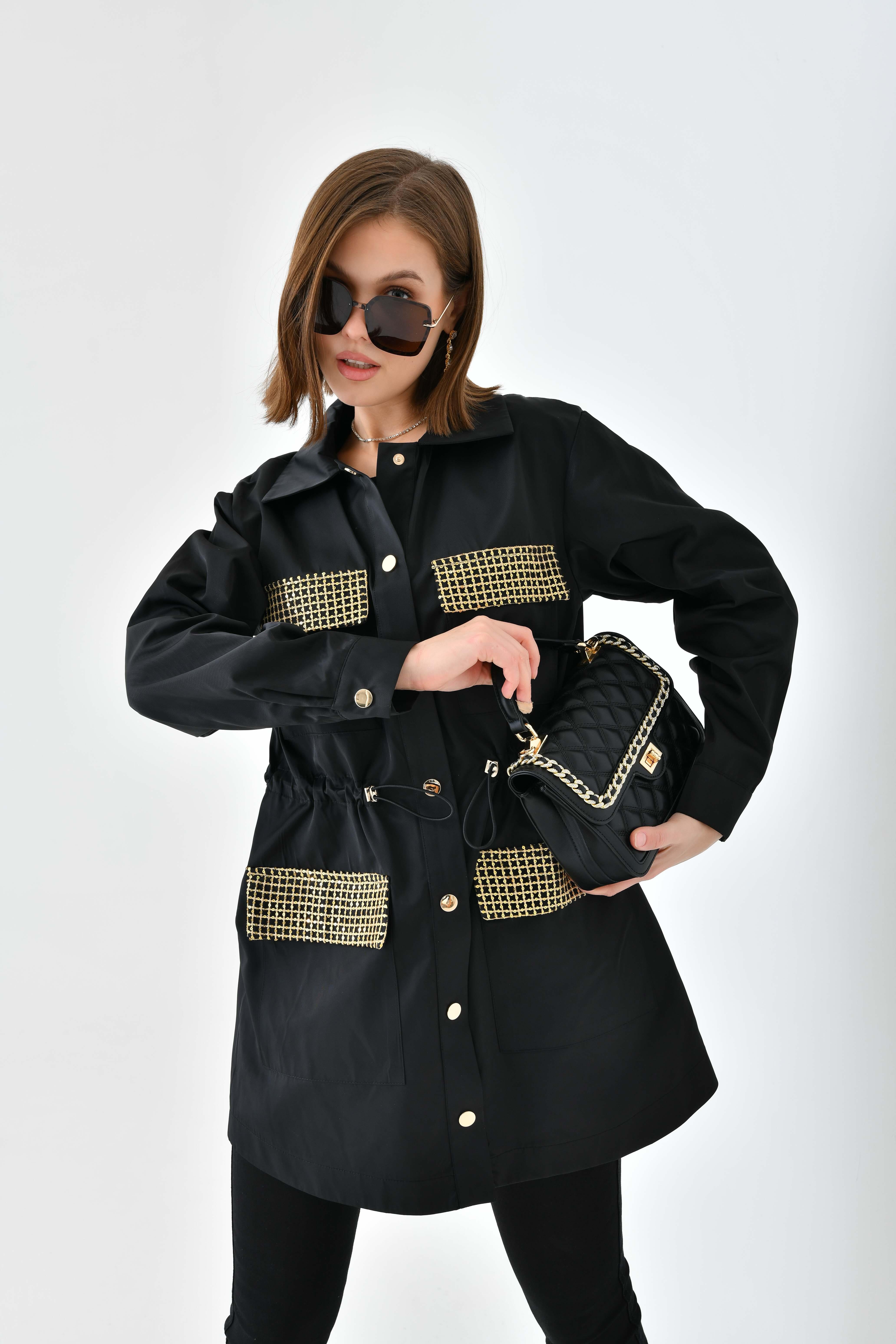 FTZ Women Kadın Paraşüt Kap  Siyah 30715