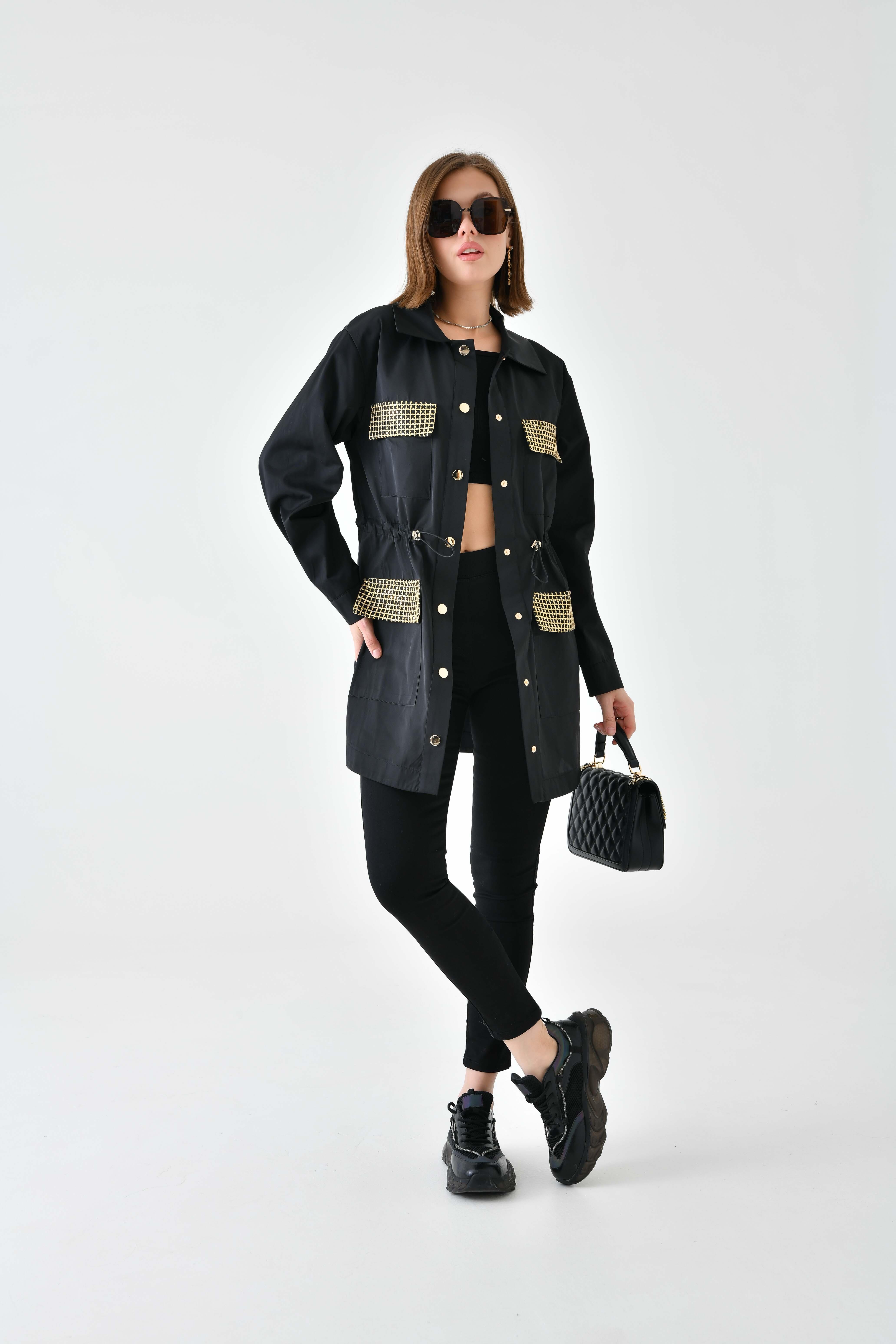 FTZ Women Kadın Paraşüt Kap  Siyah 30715