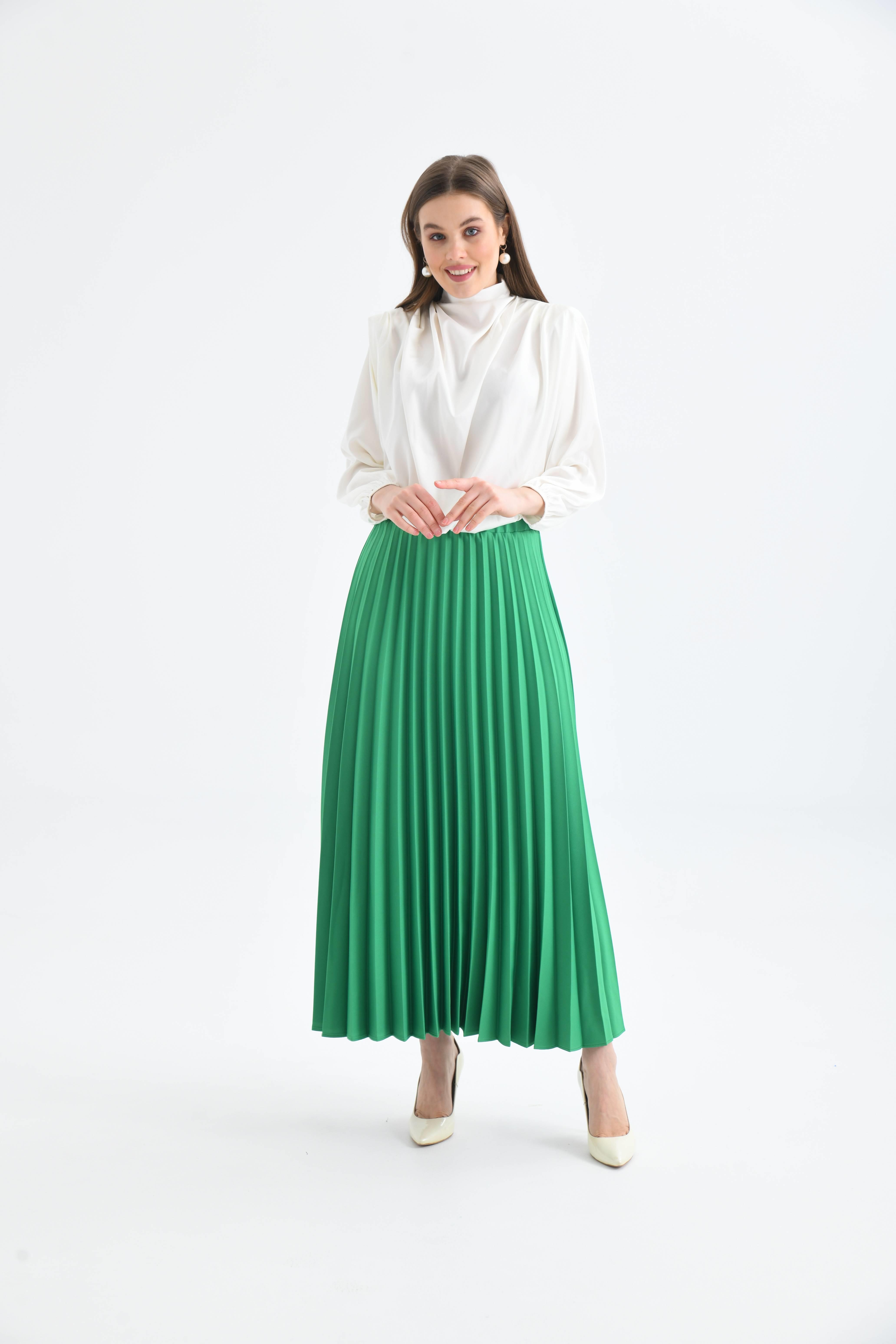 FTZ Women Kadın Pliseli Etek  Benetton 30390