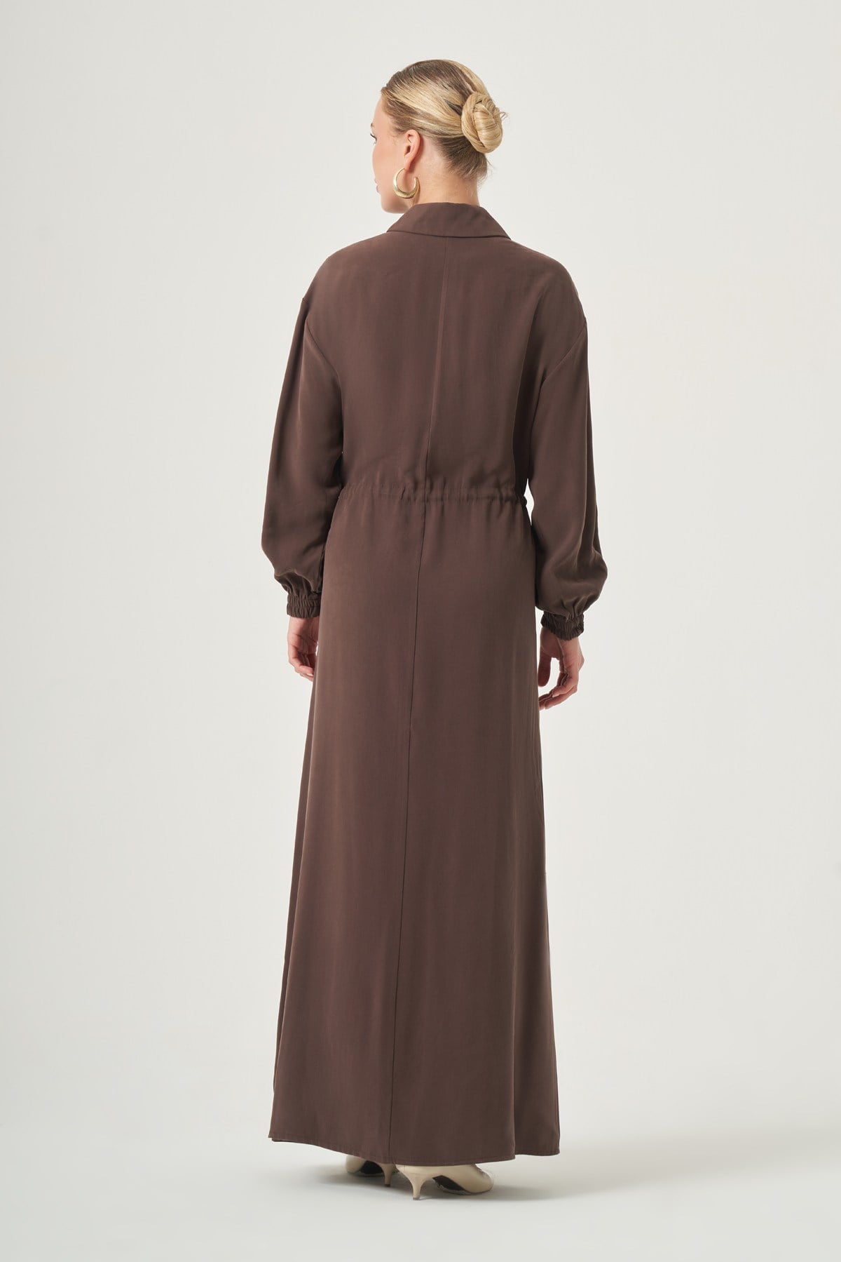 FTZ Women Kadın Rahat Kalıp Elbise  Kahve 31556