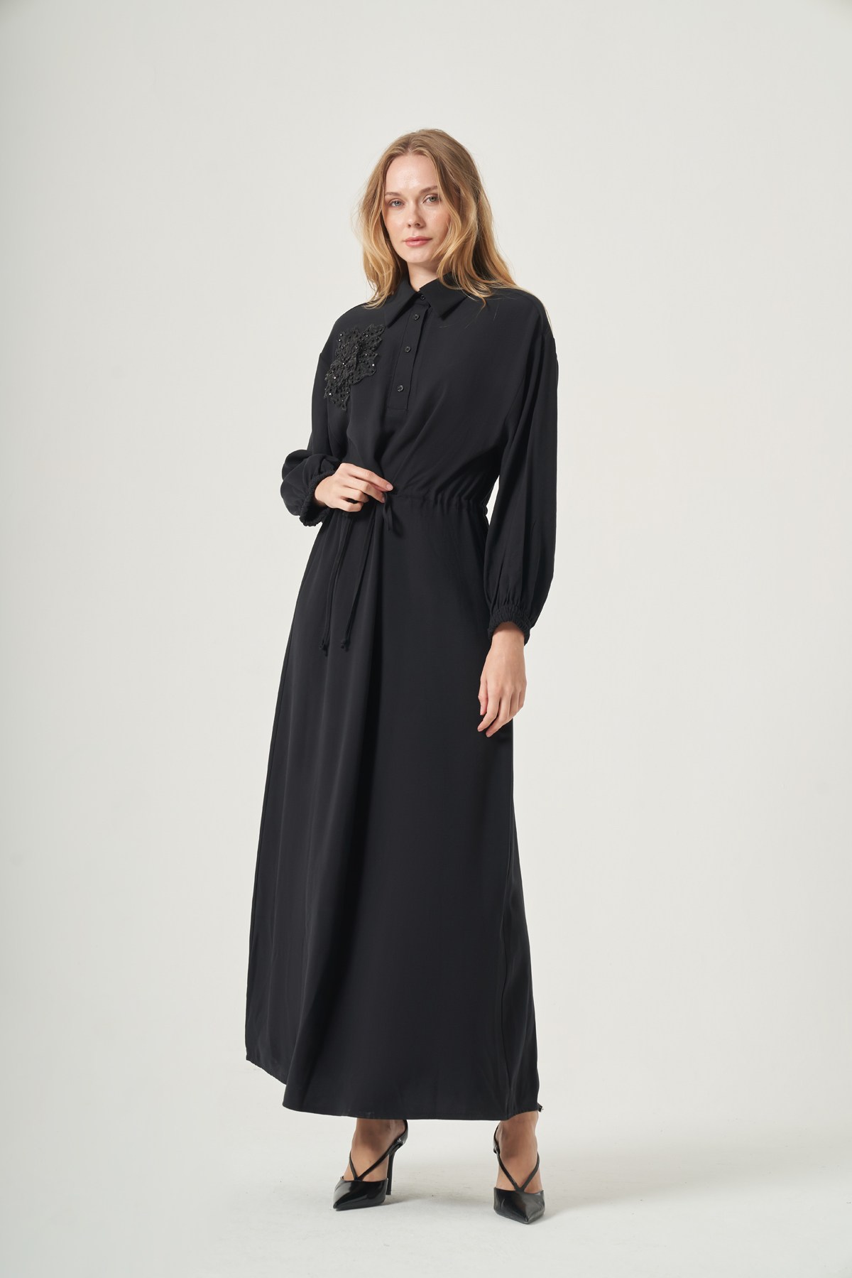 FTZ Women Kadın Rahat Kalıp Elbise  Siyah 31556