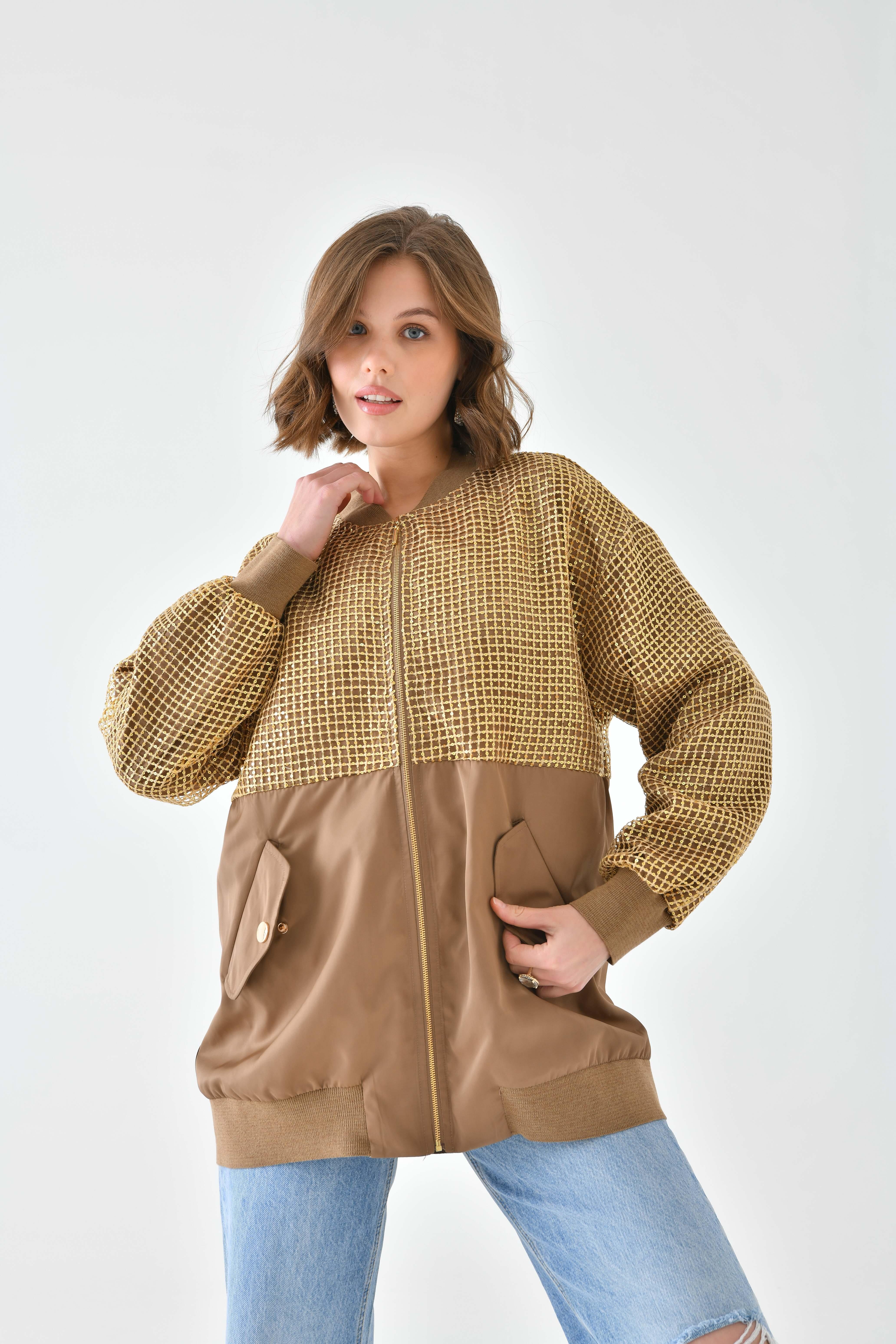 FTZ Women Kadın Ribanalı Paraşüt Kap  Kahve 30708