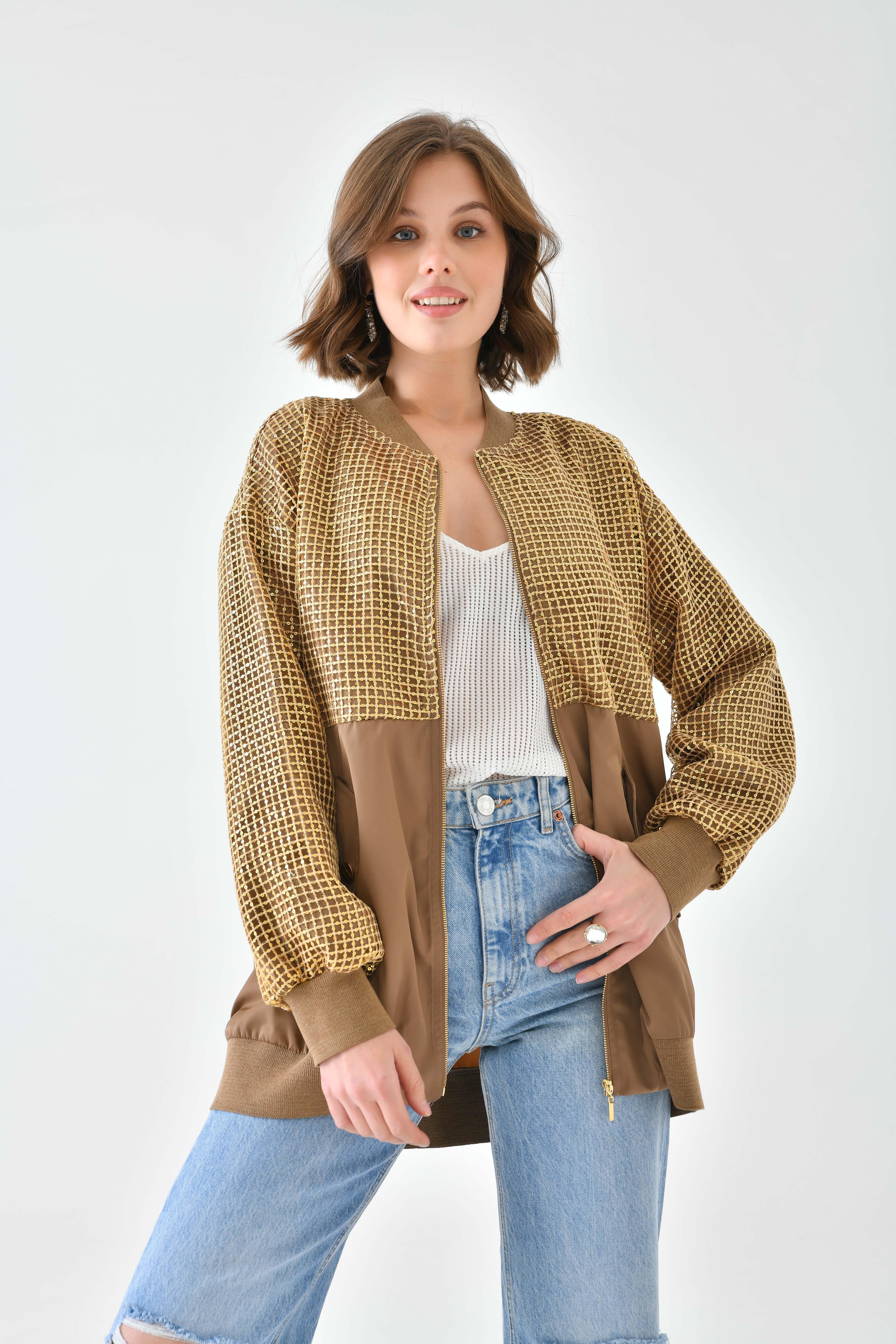 FTZ Women Kadın Ribanalı Paraşüt Kap  Kahve 30708