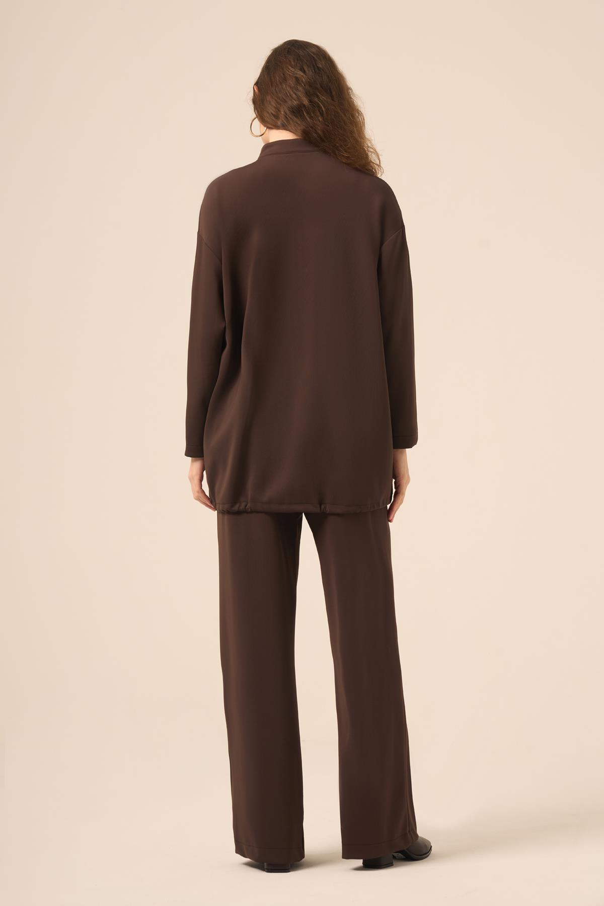 FTZ Women Kadın Royal Pantolonlu Takım  Kahve 31271
