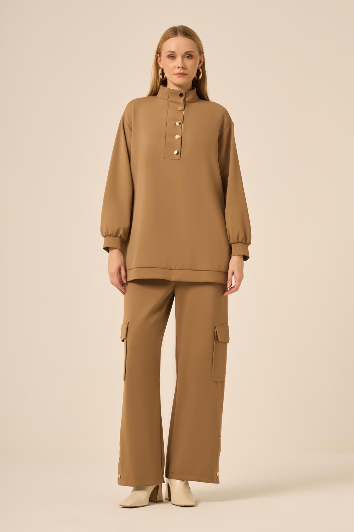 FTZ Women Kadın Royal Pantolonlu Takım  Camel 31272