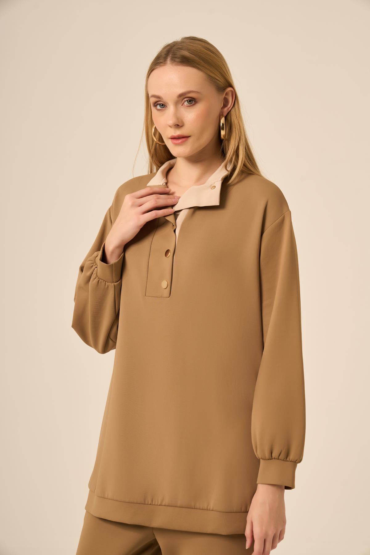 FTZ Women Kadın Royal Pantolonlu Takım  Camel 31272