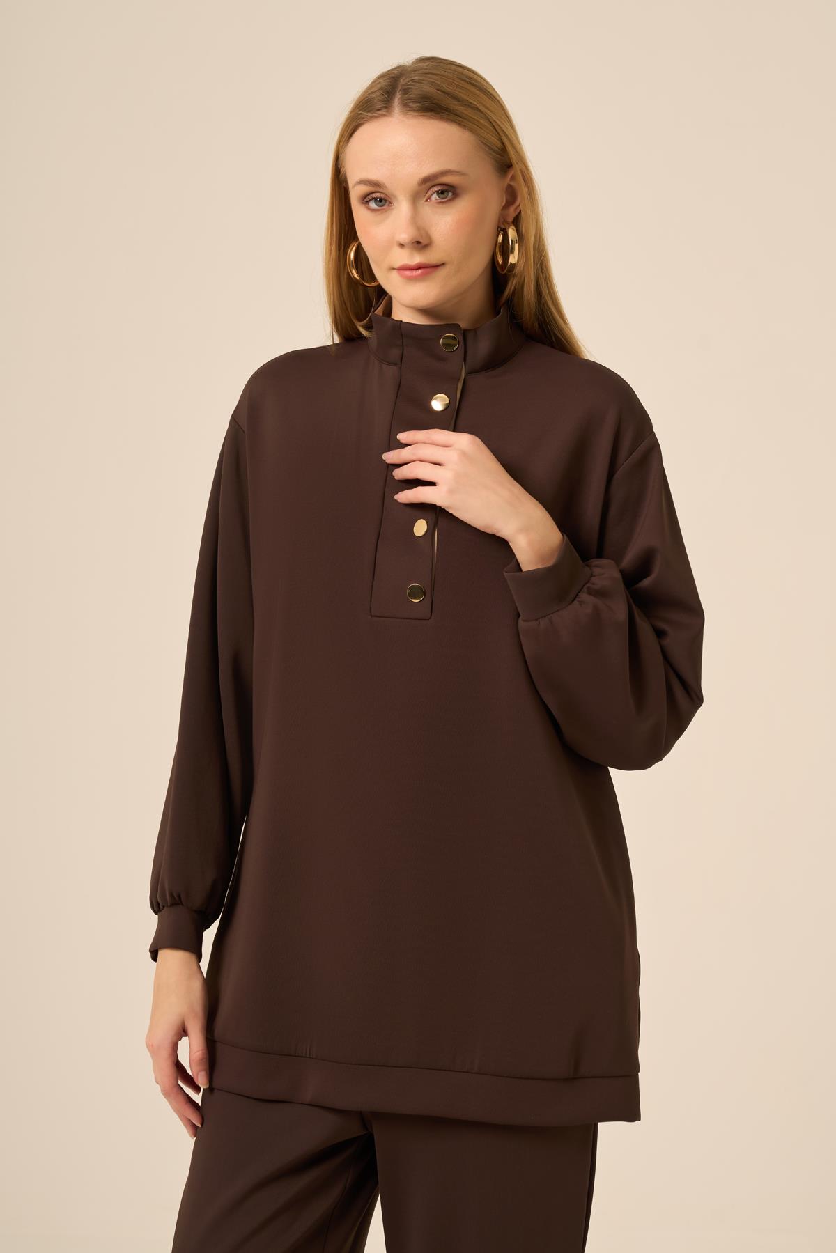 FTZ Women Kadın Royal Pantolonlu Takım  Kahve 31272