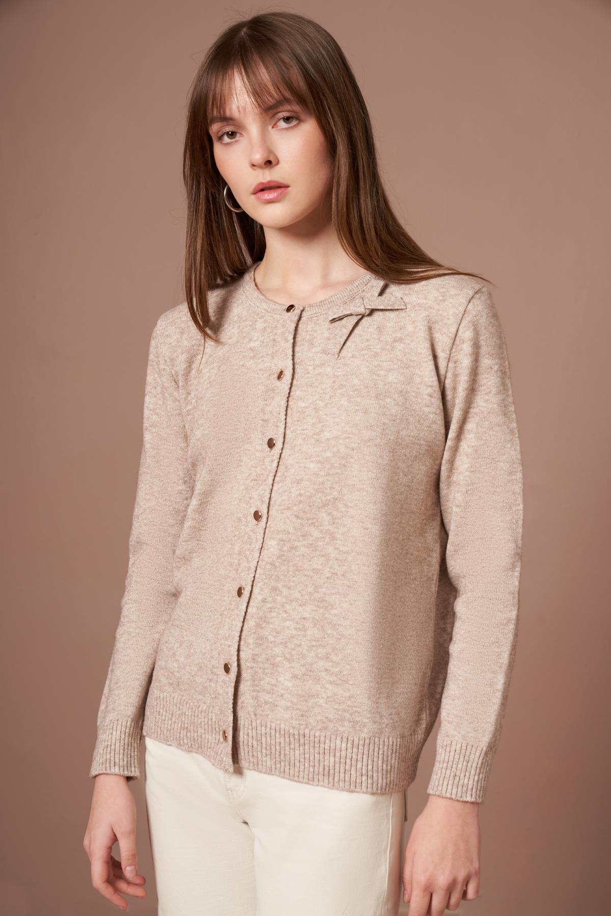 FTZ Women Kadın Şardon Hırka  Bej 25288