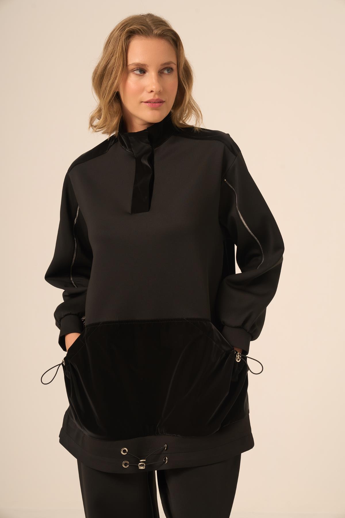 FTZ Women Kadın Scuba Spandex Takım  Siyah 31266