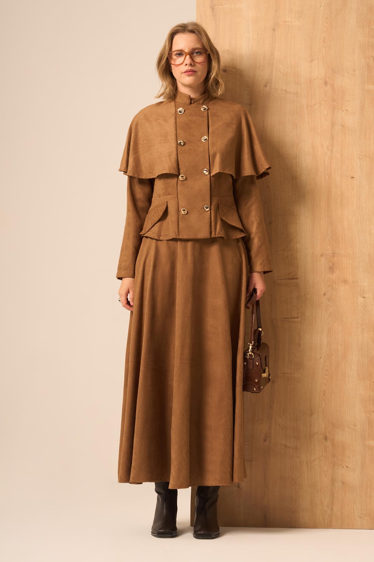 FTZ Women Kadın Süet Takım  Camel 31267
