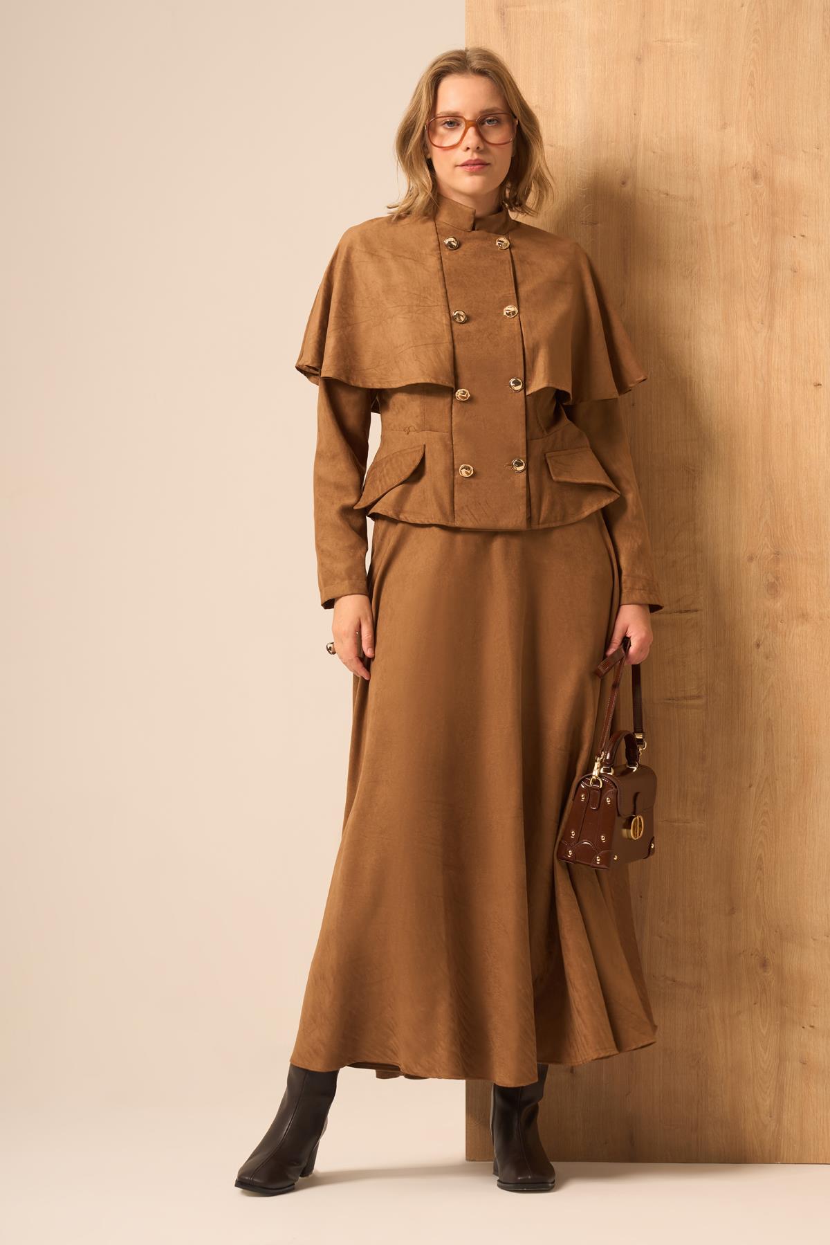 FTZ Women Kadın Süet Takım  Camel 31267