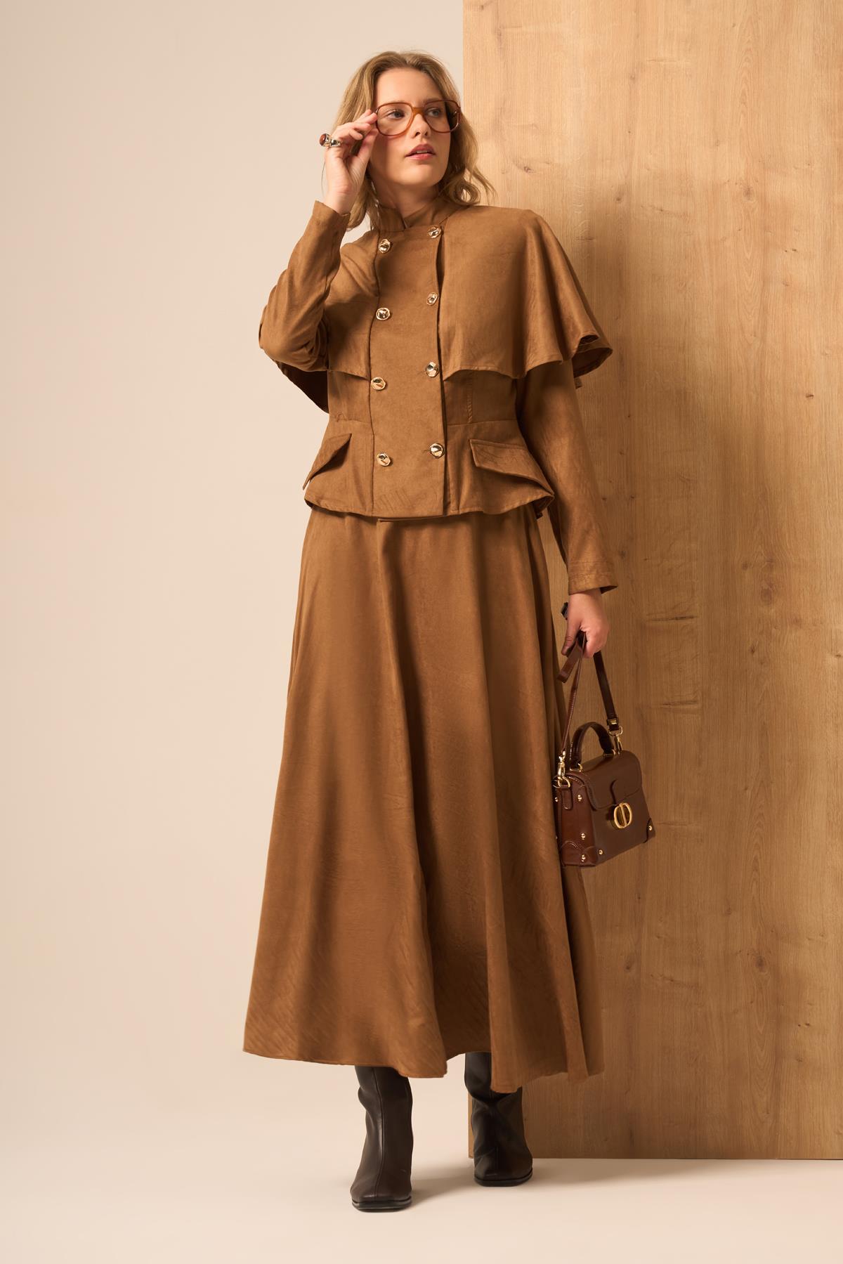 FTZ Women Kadın Süet Takım  Camel 31267