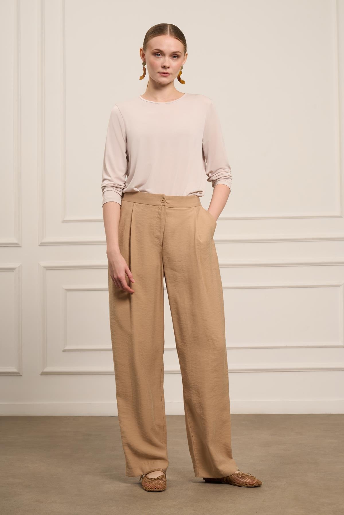 FTZ Women Kadın Tansel Pantolon  Beige 31080