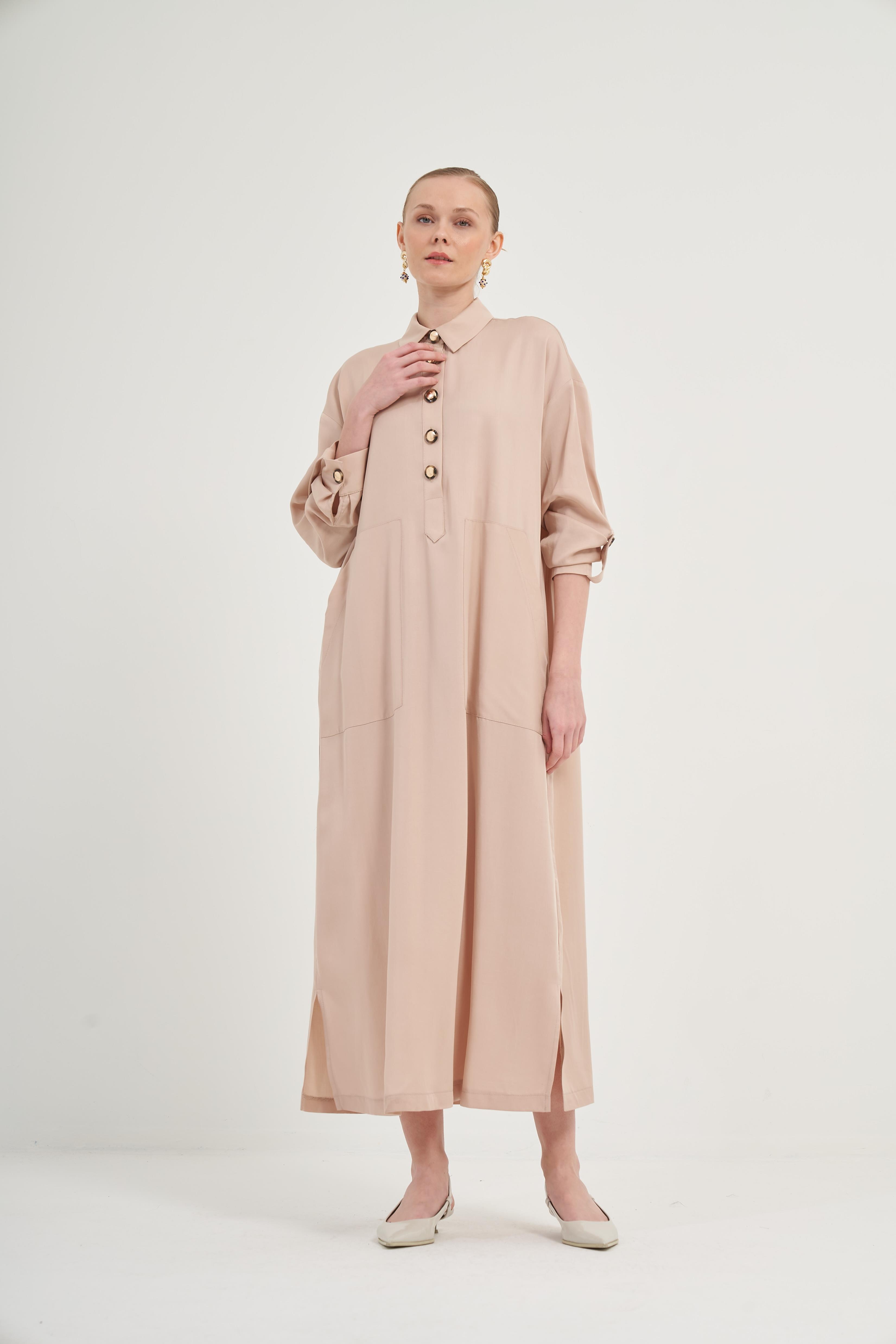 FTZ Women Kadın Tensel Elbise  Beige 31004