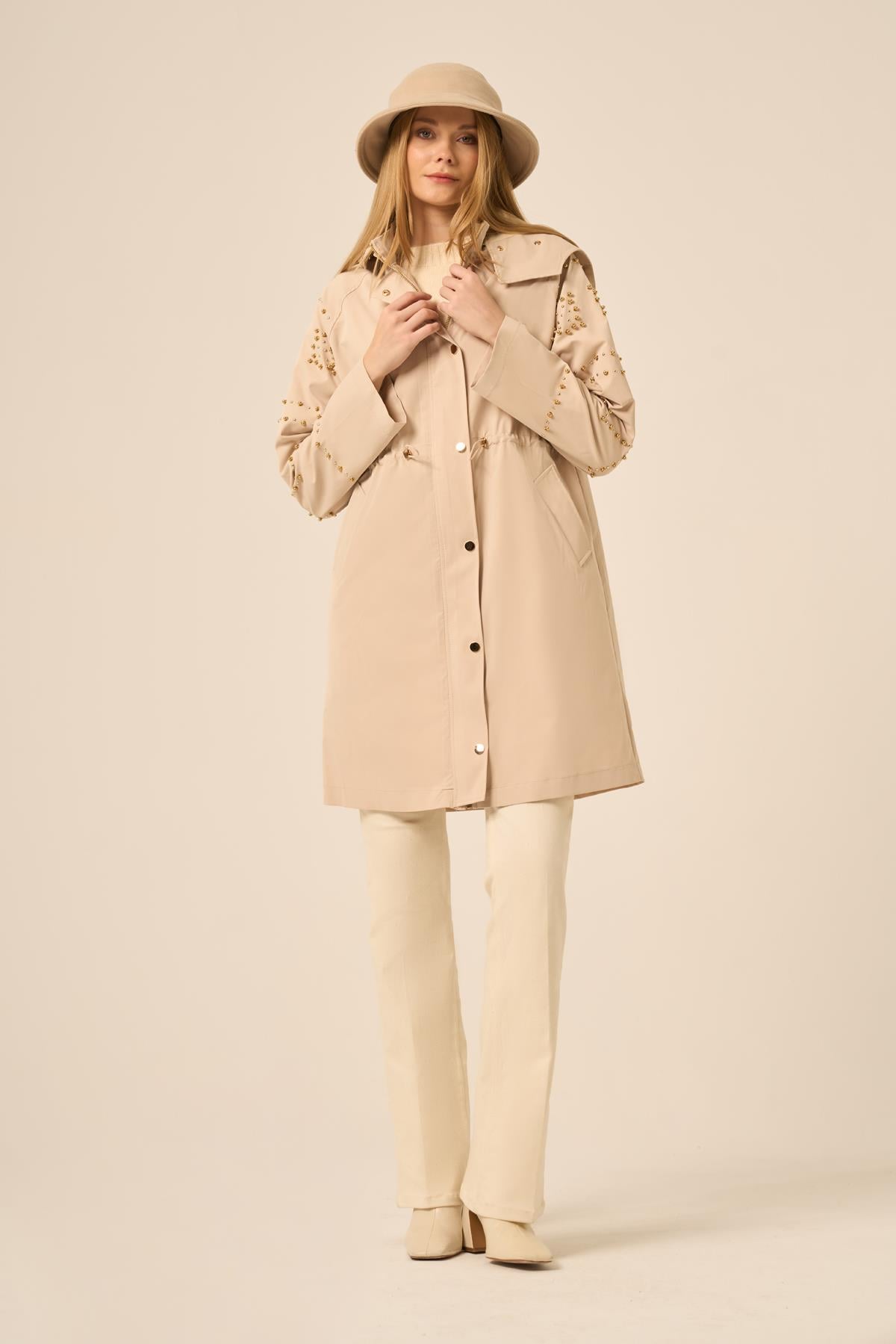 FTZ Women Kadın Trenç Kaban  Beige 31217