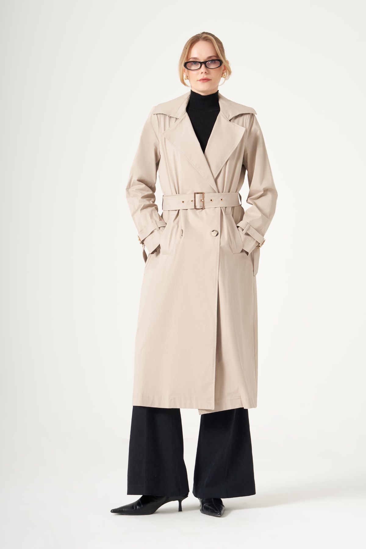 FTZ Women Kadın Trençkot  Taş 31593