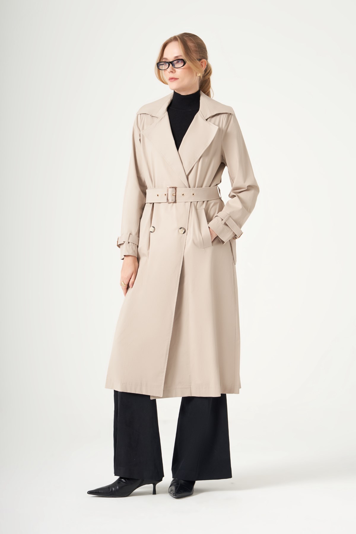 FTZ Women Kadın Trençkot  Taş 31593