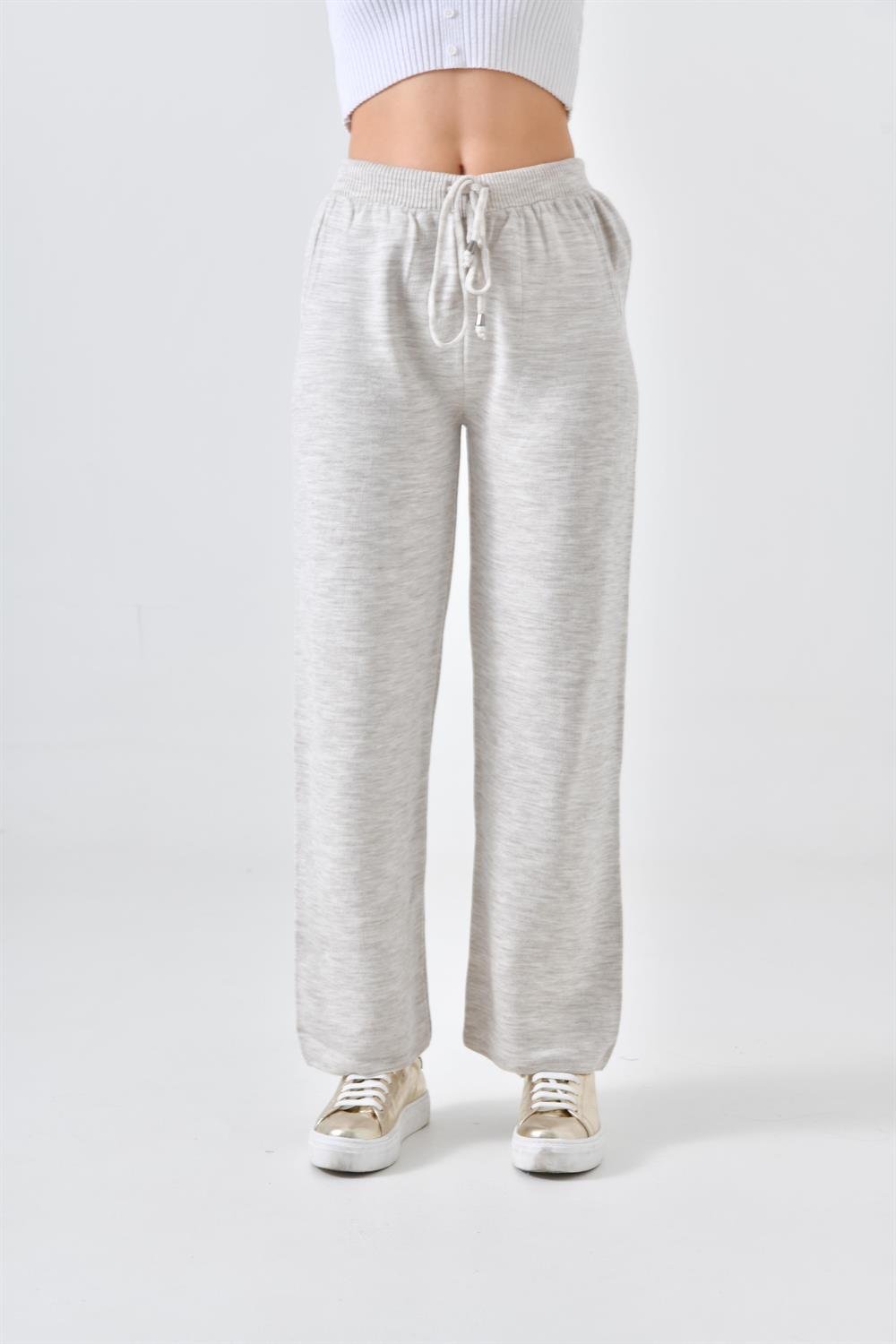 FTZ Women Kadın Triko Pantolon  Taş 20078