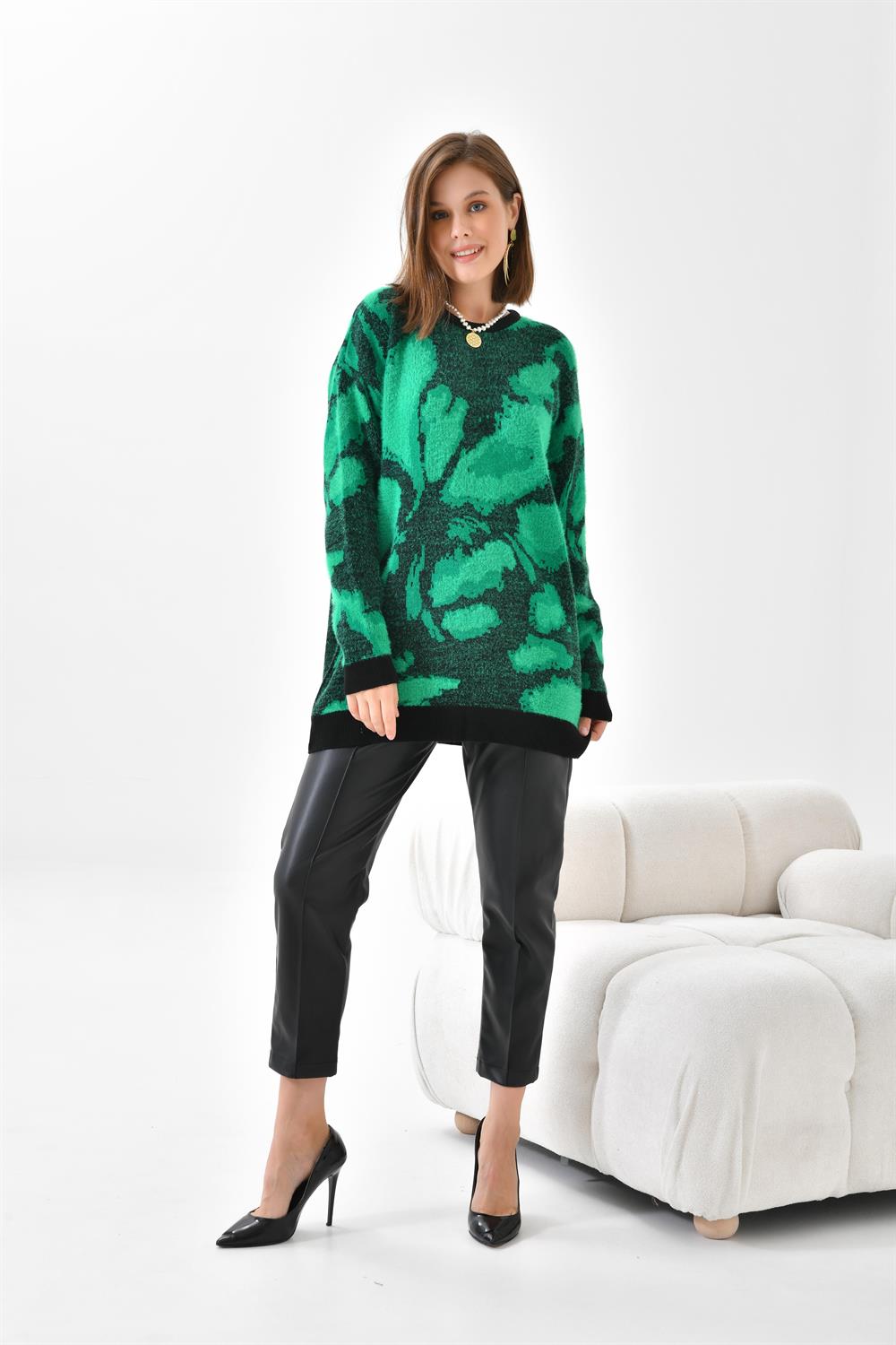 FTZ Women Kadın Triko Tunik  Siyah Benetton 20573