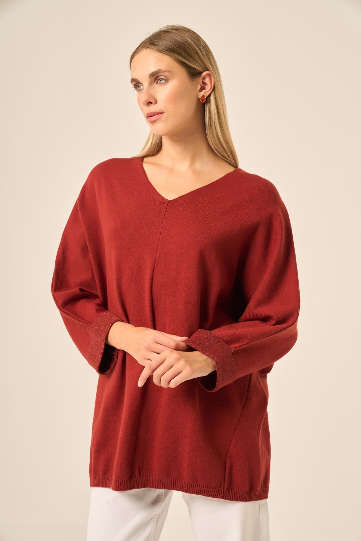 FTZ Women Kadın Yarasa Kesim Tunik  Bakır 20724