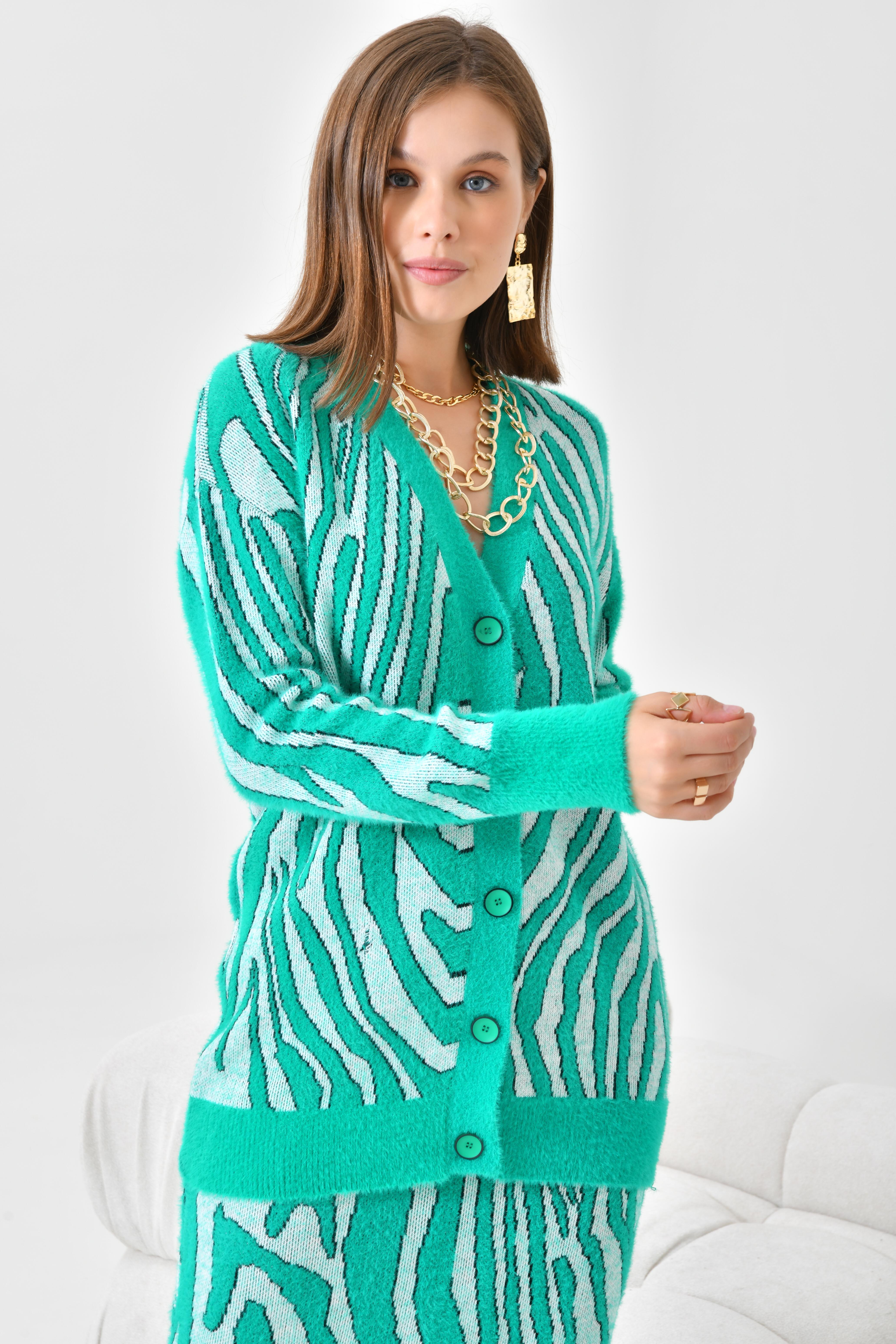 FTZ Women Kadın Zebra Desenli İkili Takım  Benetton 20569